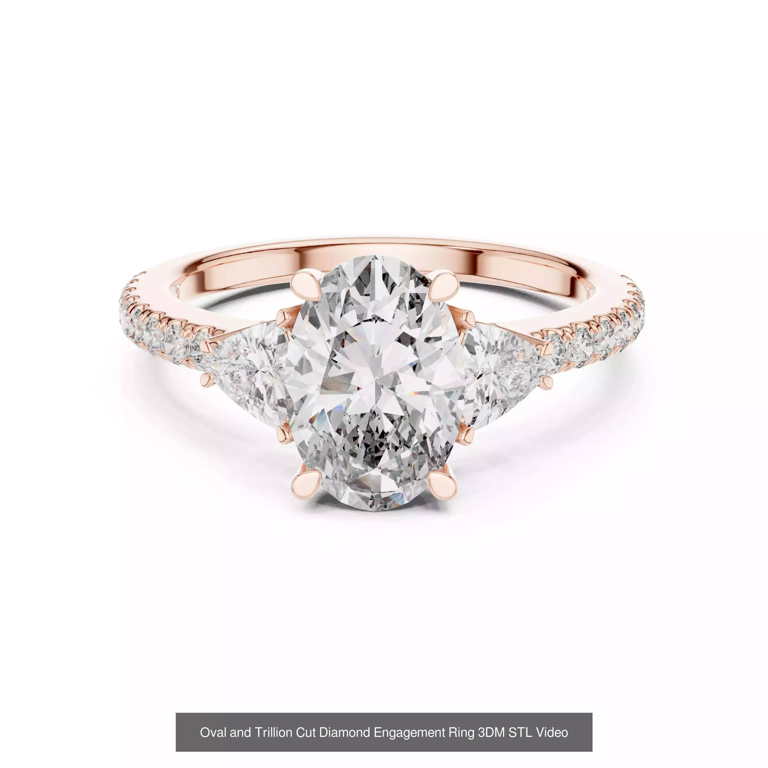 64 Trillion Diamond Ring 3DM STL OBJ FBX 3 Color Render Video 3D Model Collection_32