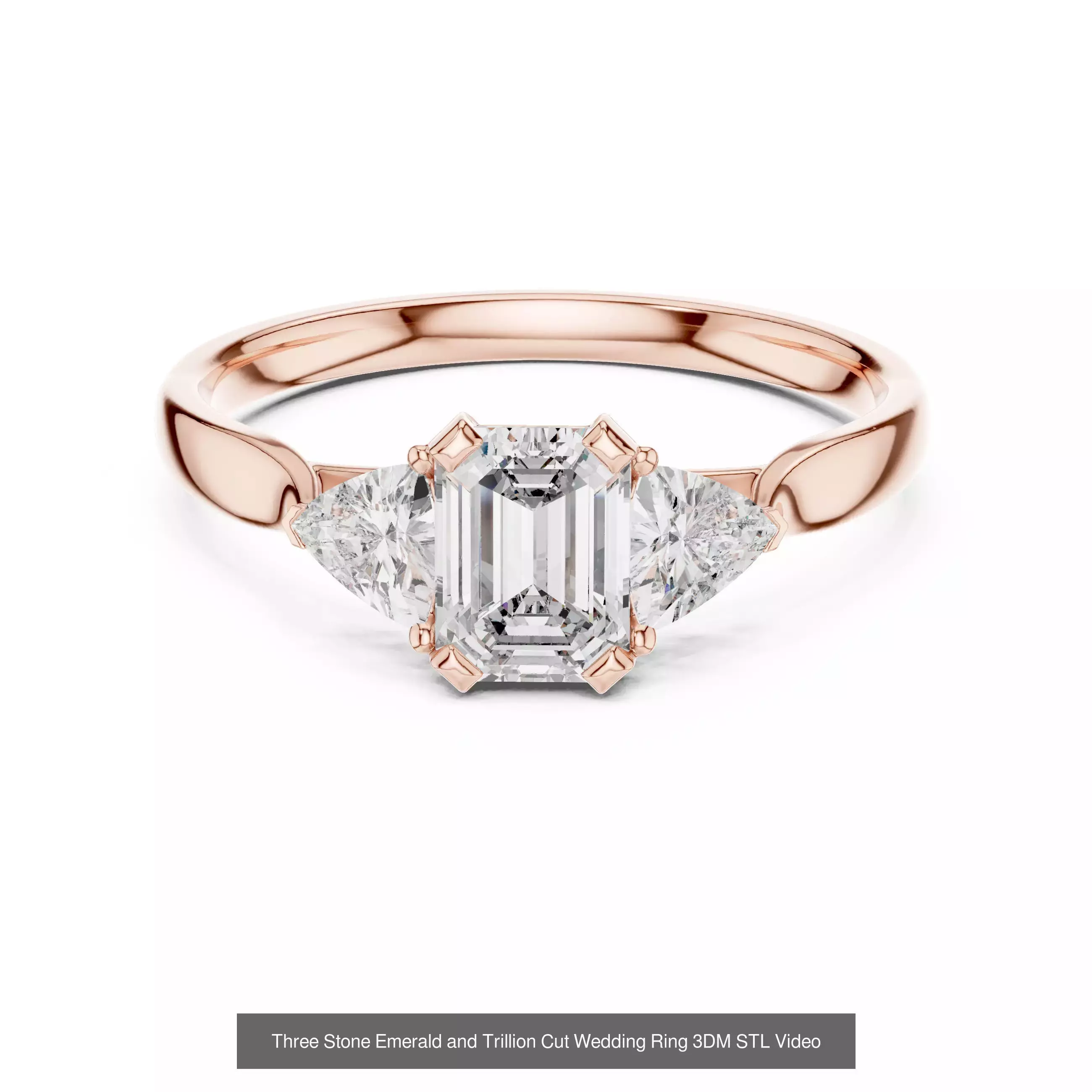 64 Trillion Diamond Ring 3DM STL OBJ FBX 3 Color Render Video 3D Model Collection_17