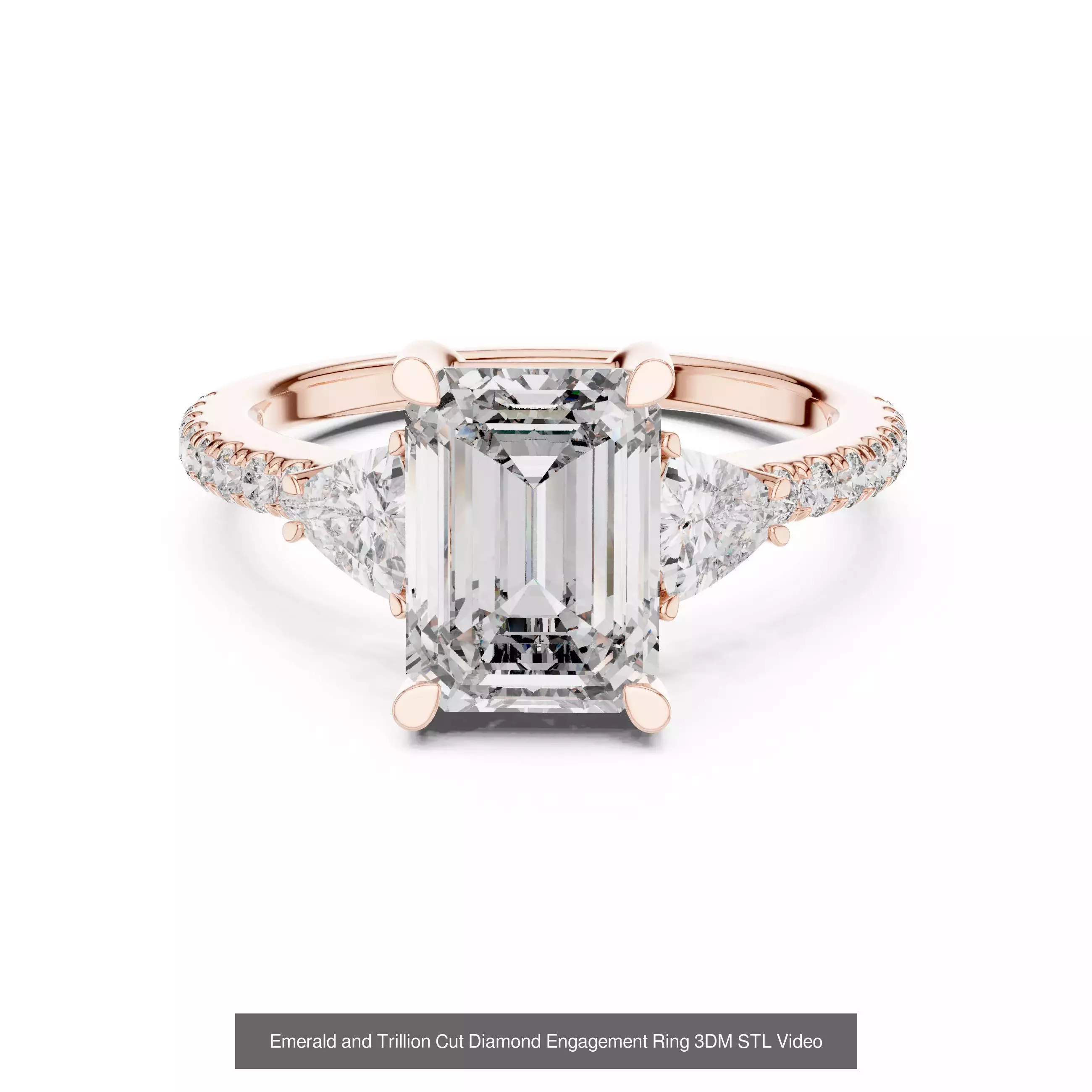 64 Trillion Diamond Ring 3DM STL OBJ FBX 3 Color Render Video 3D Model Collection_33