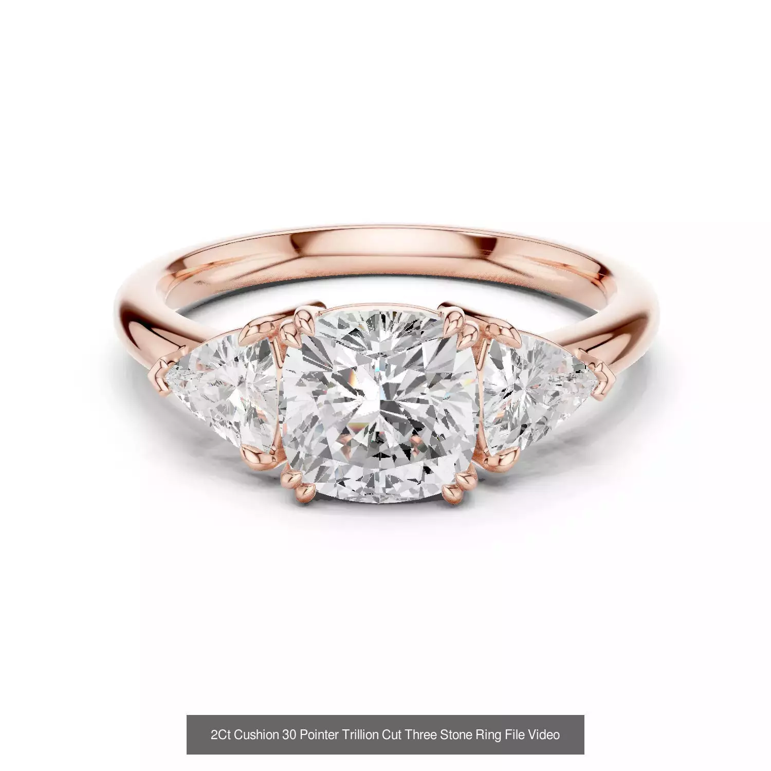 64 Trillion Diamond Ring 3DM STL OBJ FBX 3 Color Render Video 3D Model Collection_9