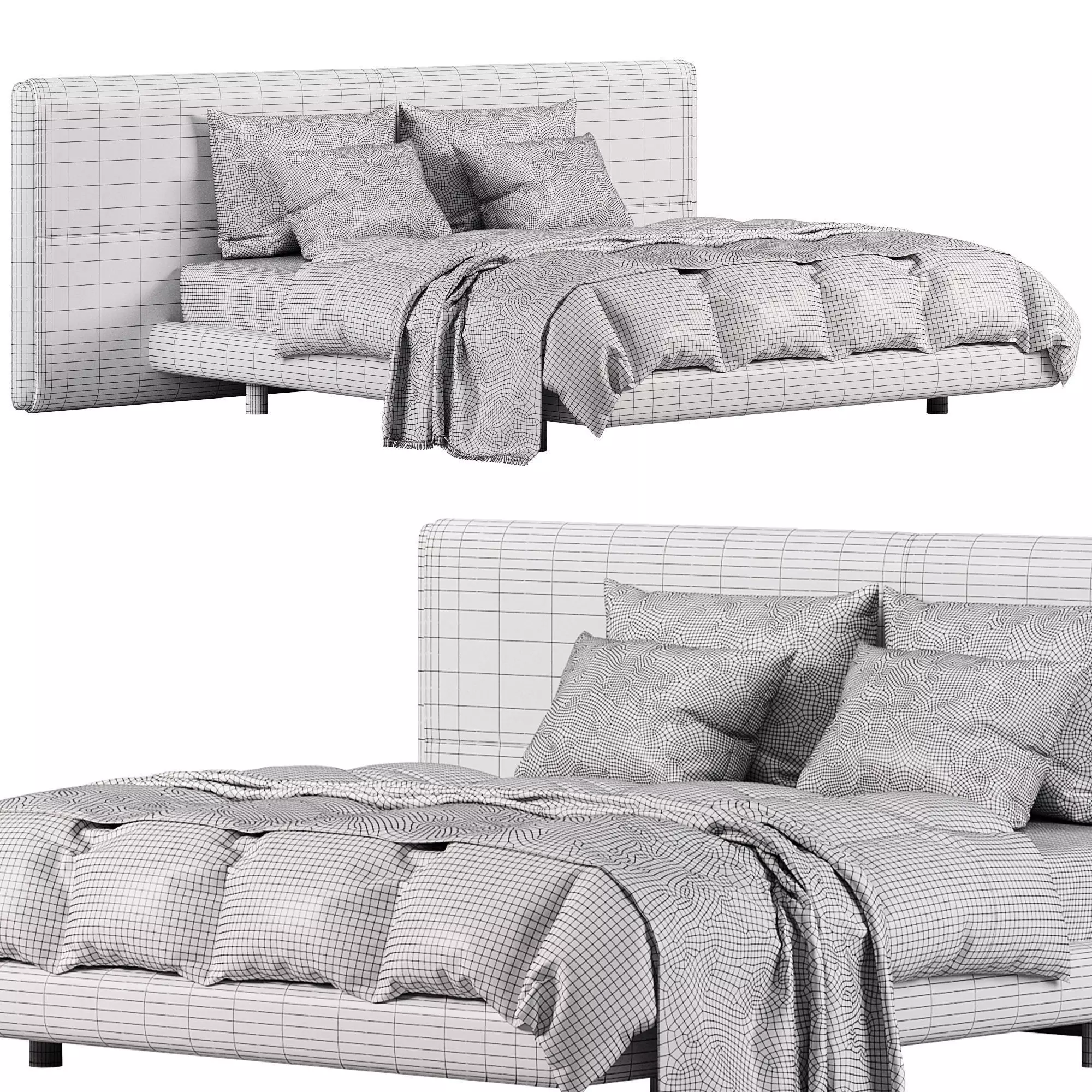 Yume Bed by Poliform 3D model_2