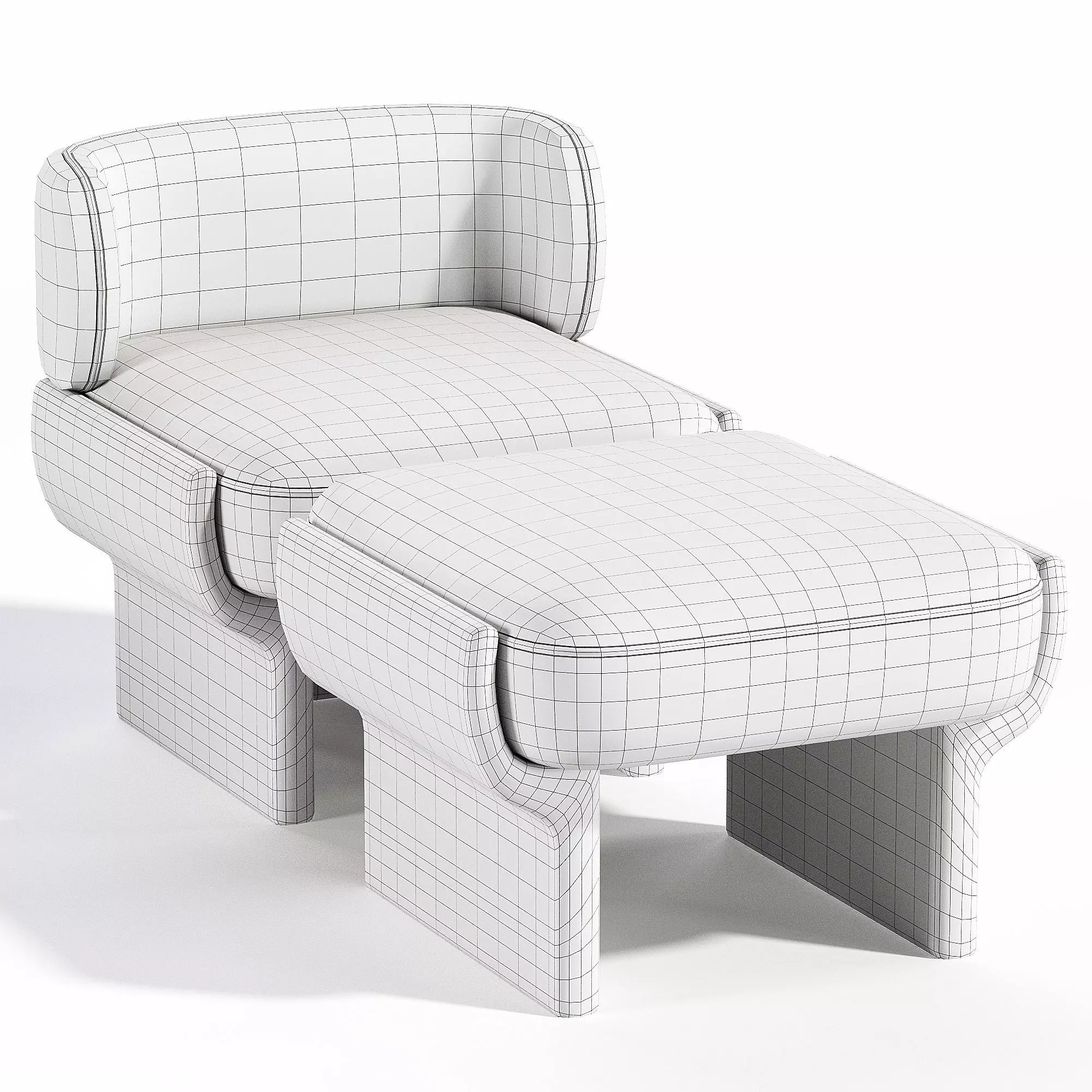 Lucky Armchair 3D model_1
