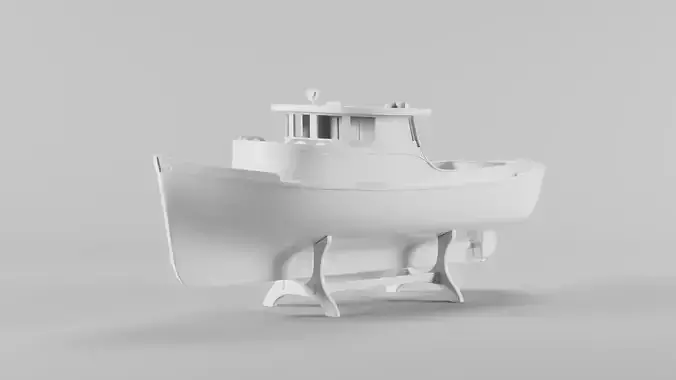 Fishing boat Free 3D print model