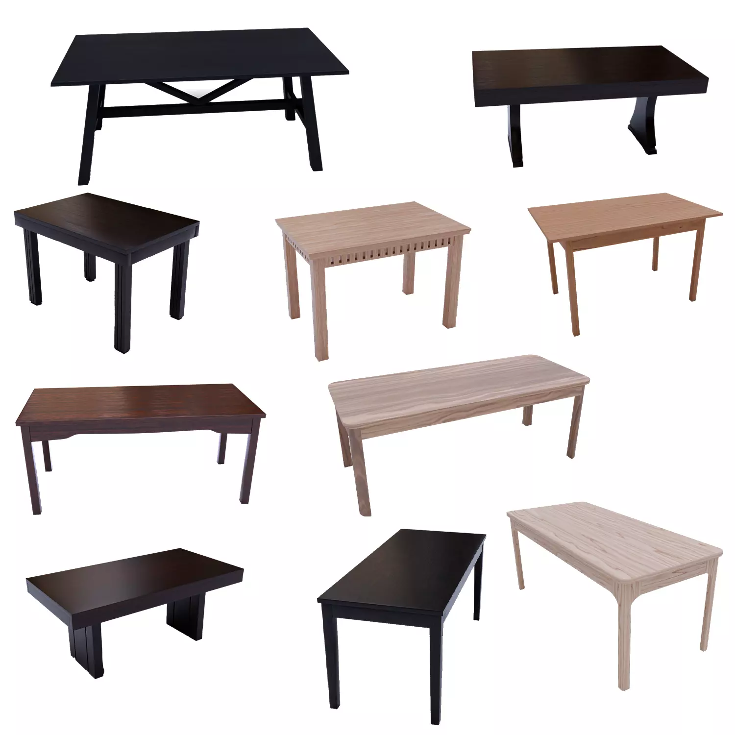 10 Dining Table Mega pack Vol 2 3D Model Collection_0