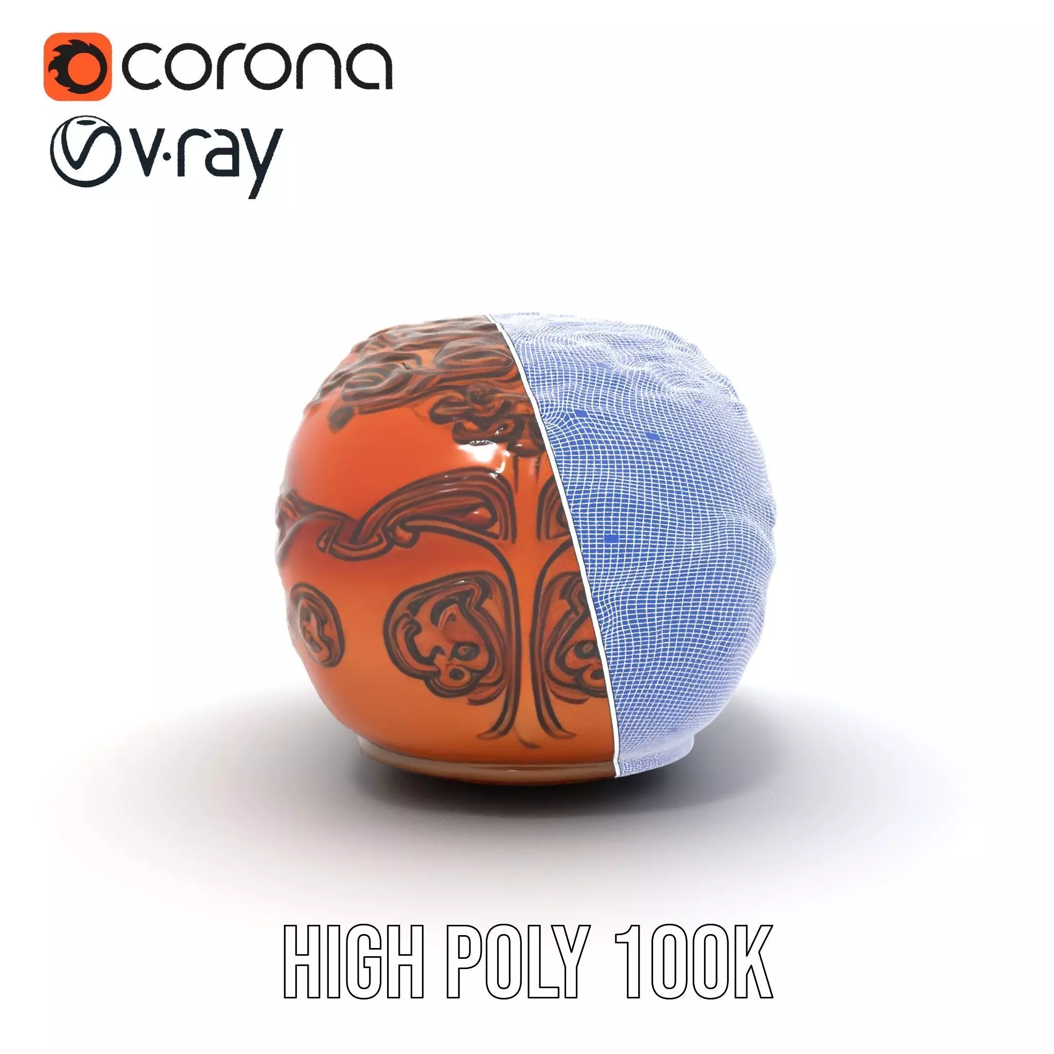 Carved Wooden Capsule model pack Low-poly 3D model_34