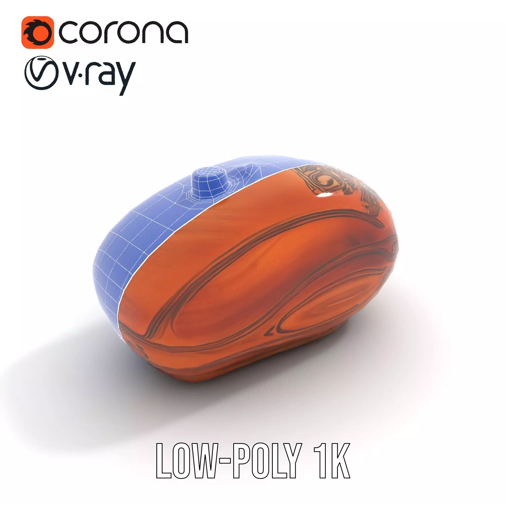 Carved Wooden Capsule model pack Low-poly 3D model_9