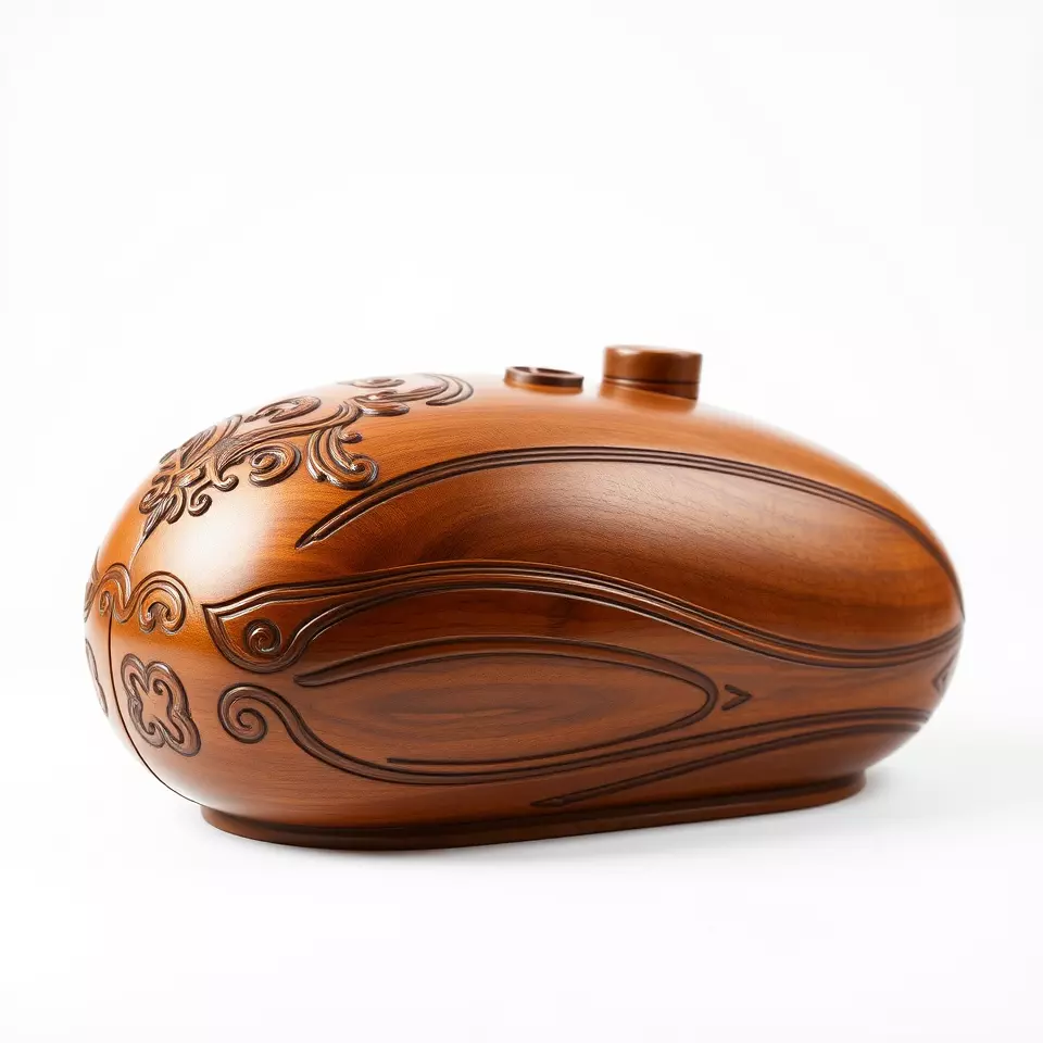 Carved Wooden Capsule model pack Low-poly 3D model_2