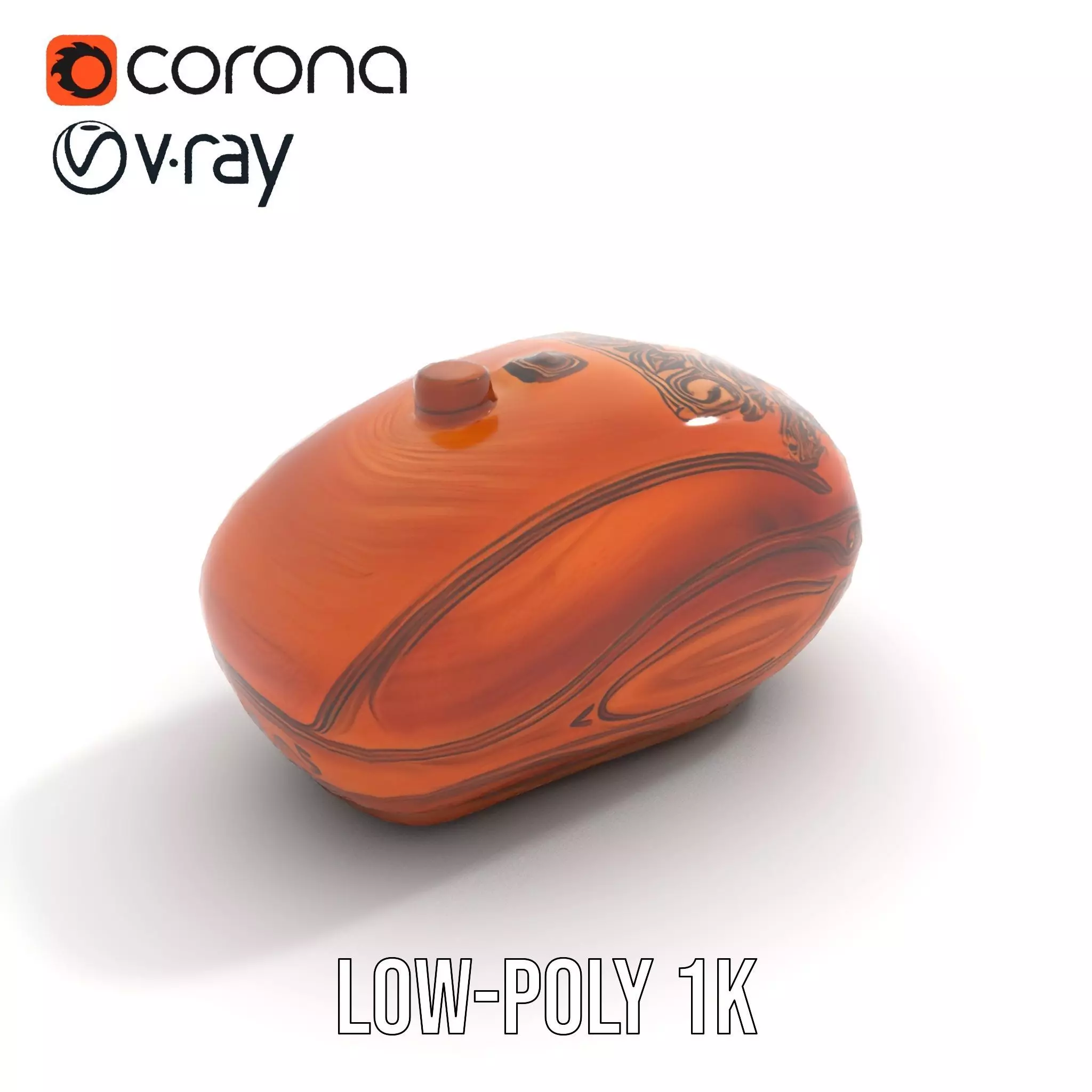 Carved Wooden Capsule model pack Low-poly 3D model_19