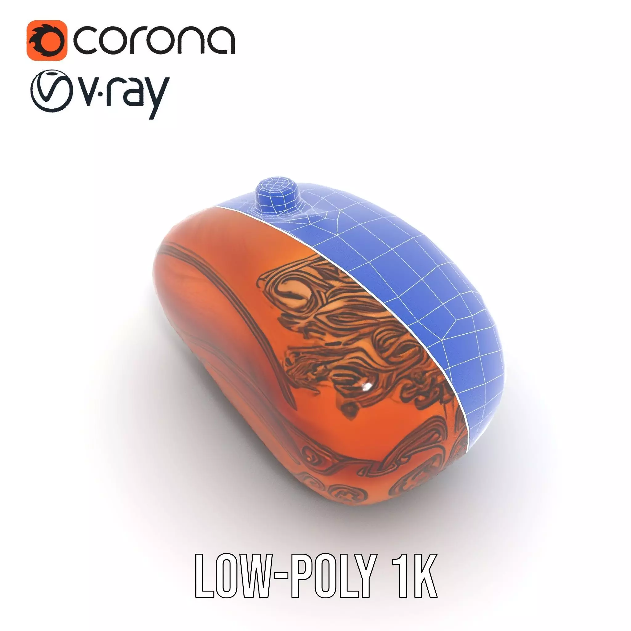 Carved Wooden Capsule model pack Low-poly 3D model_31