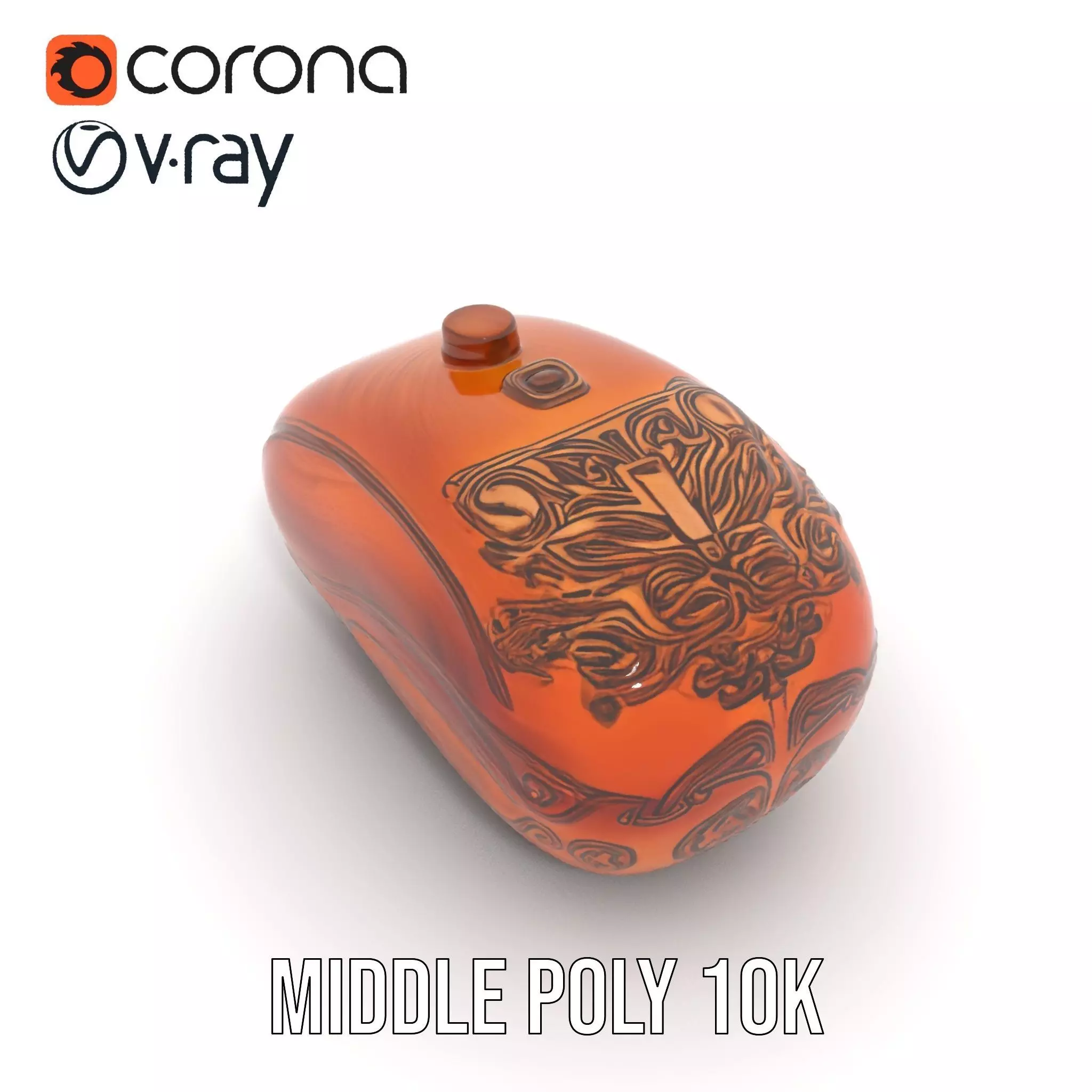 Carved Wooden Capsule model pack Low-poly 3D model_18
