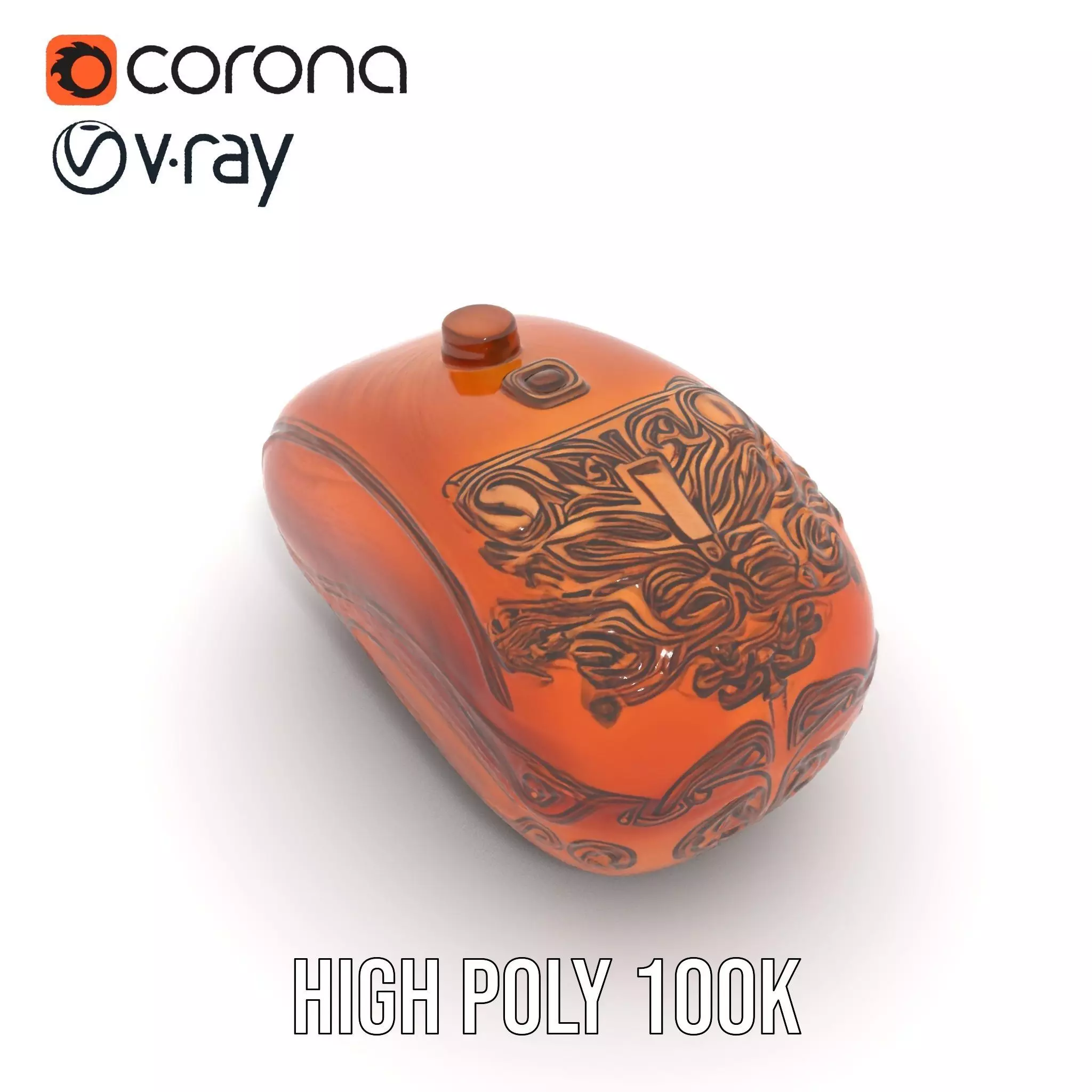 Carved Wooden Capsule model pack Low-poly 3D model_17