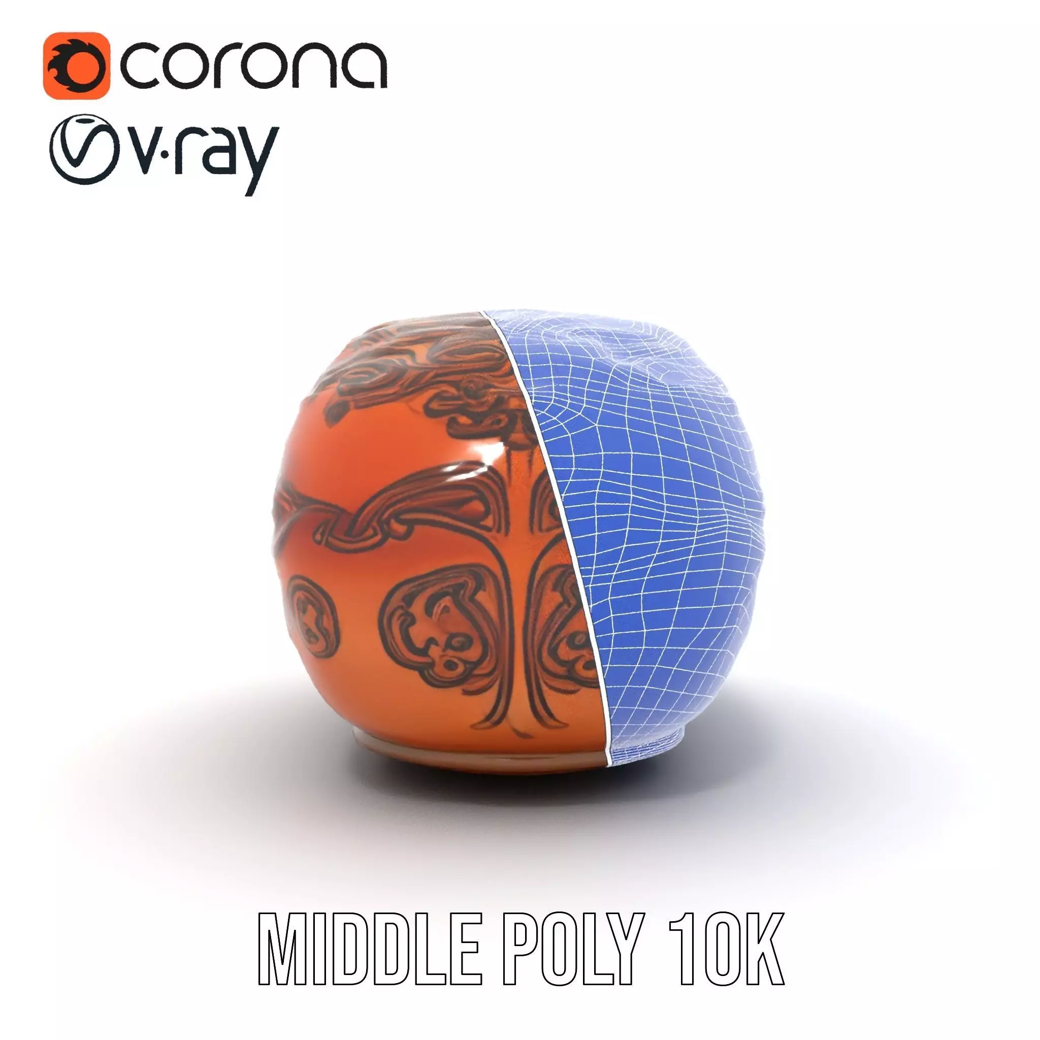 Carved Wooden Capsule model pack Low-poly 3D model_27