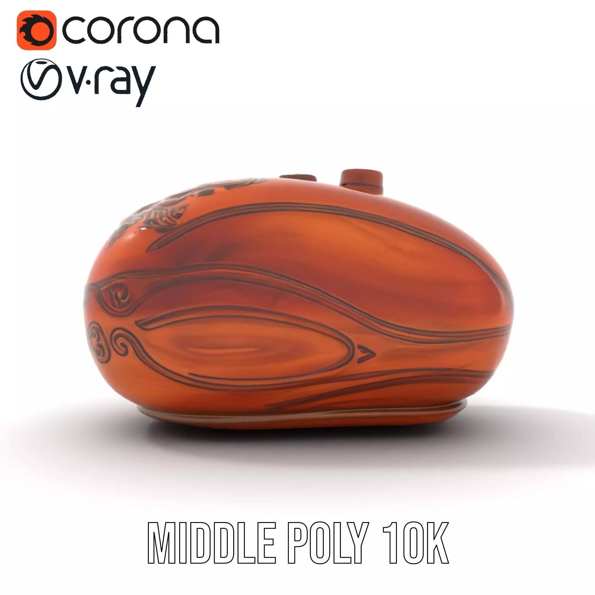 Carved Wooden Capsule model pack Low-poly 3D model_15
