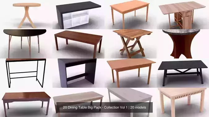 20 Dining Table Big Pack - Collection Vol 1