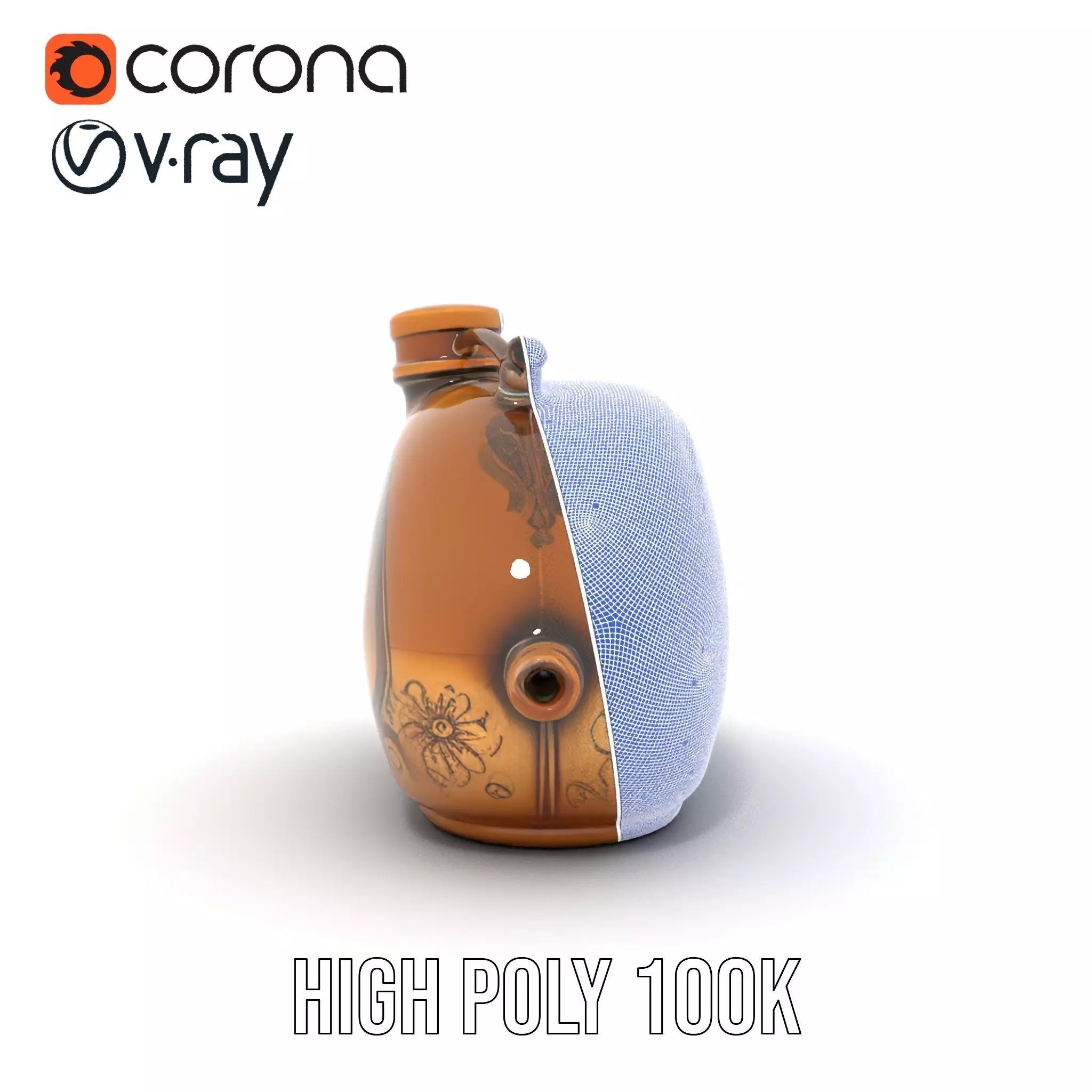 Antique Brass Canister model pack Low-poly 3D model_32