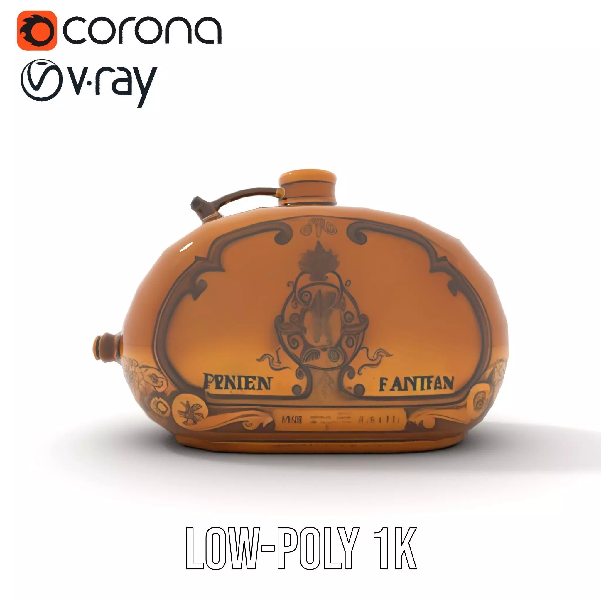 Antique Brass Canister model pack Low-poly 3D model_16