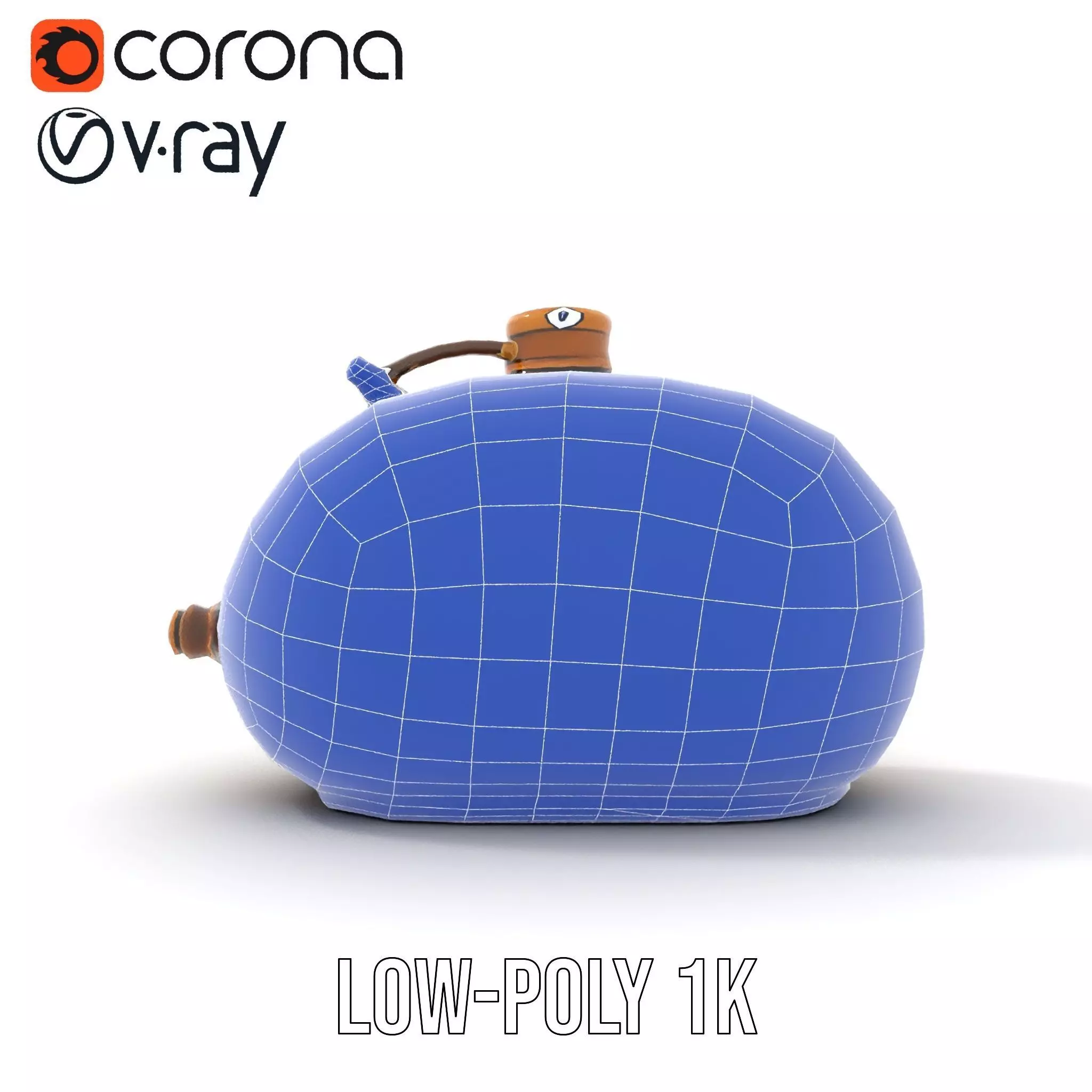 Antique Brass Canister model pack Low-poly 3D model_30