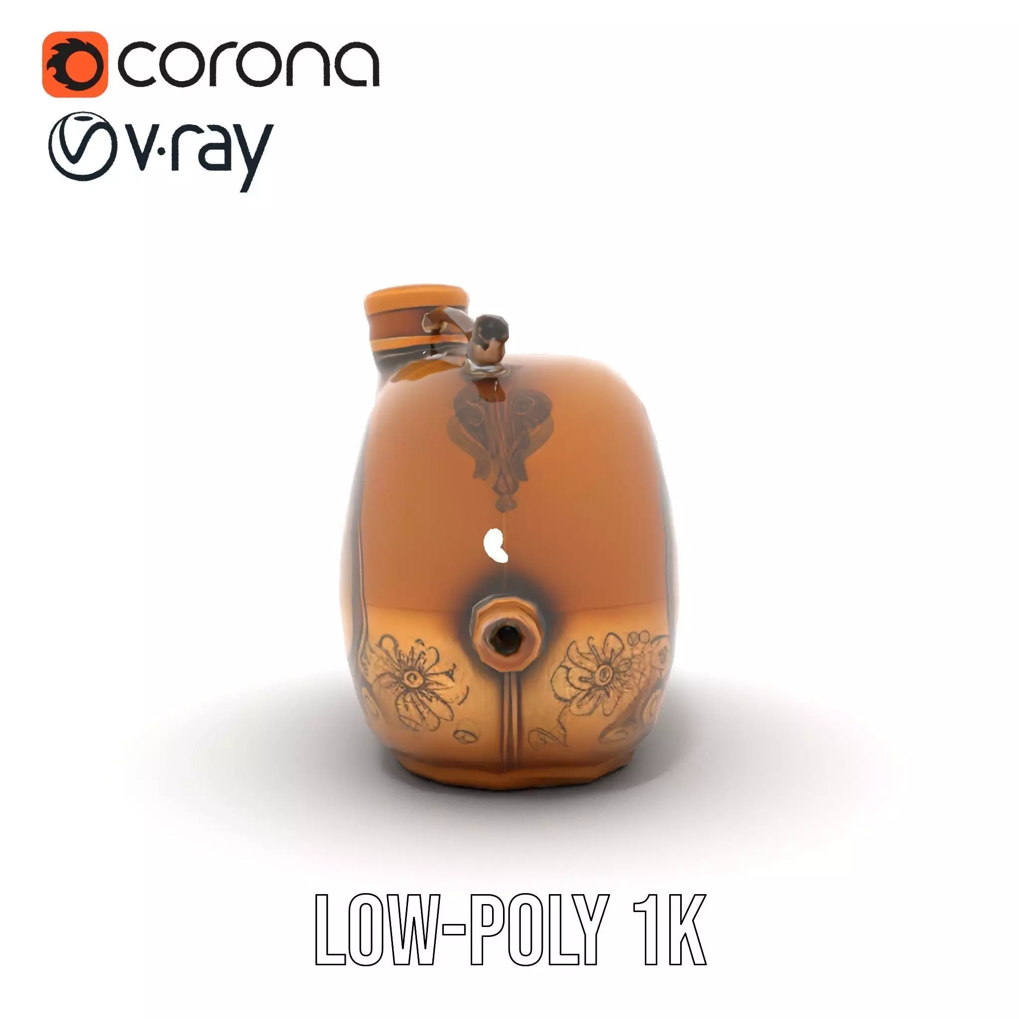 Antique Brass Canister model pack Low-poly 3D model_7