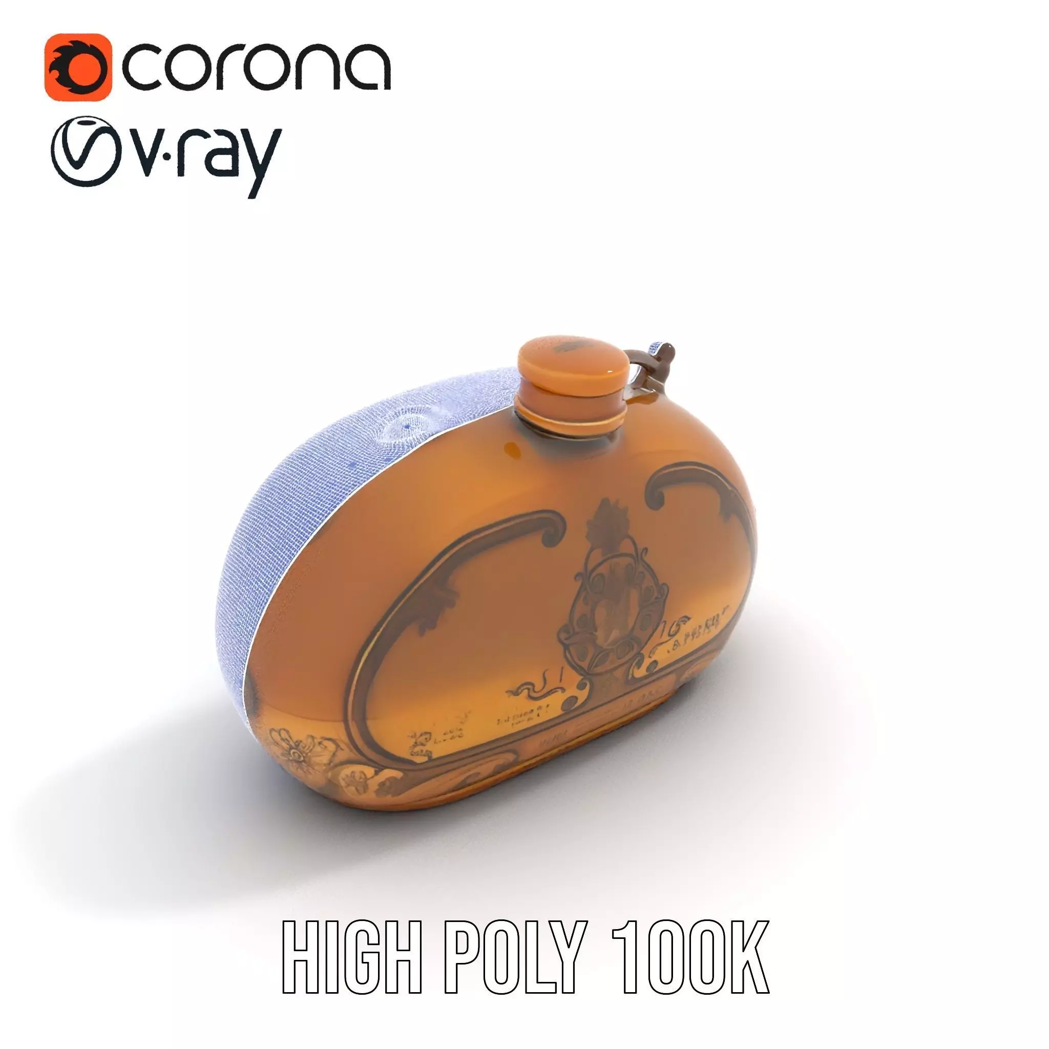 Antique Brass Canister model pack Low-poly 3D model_22