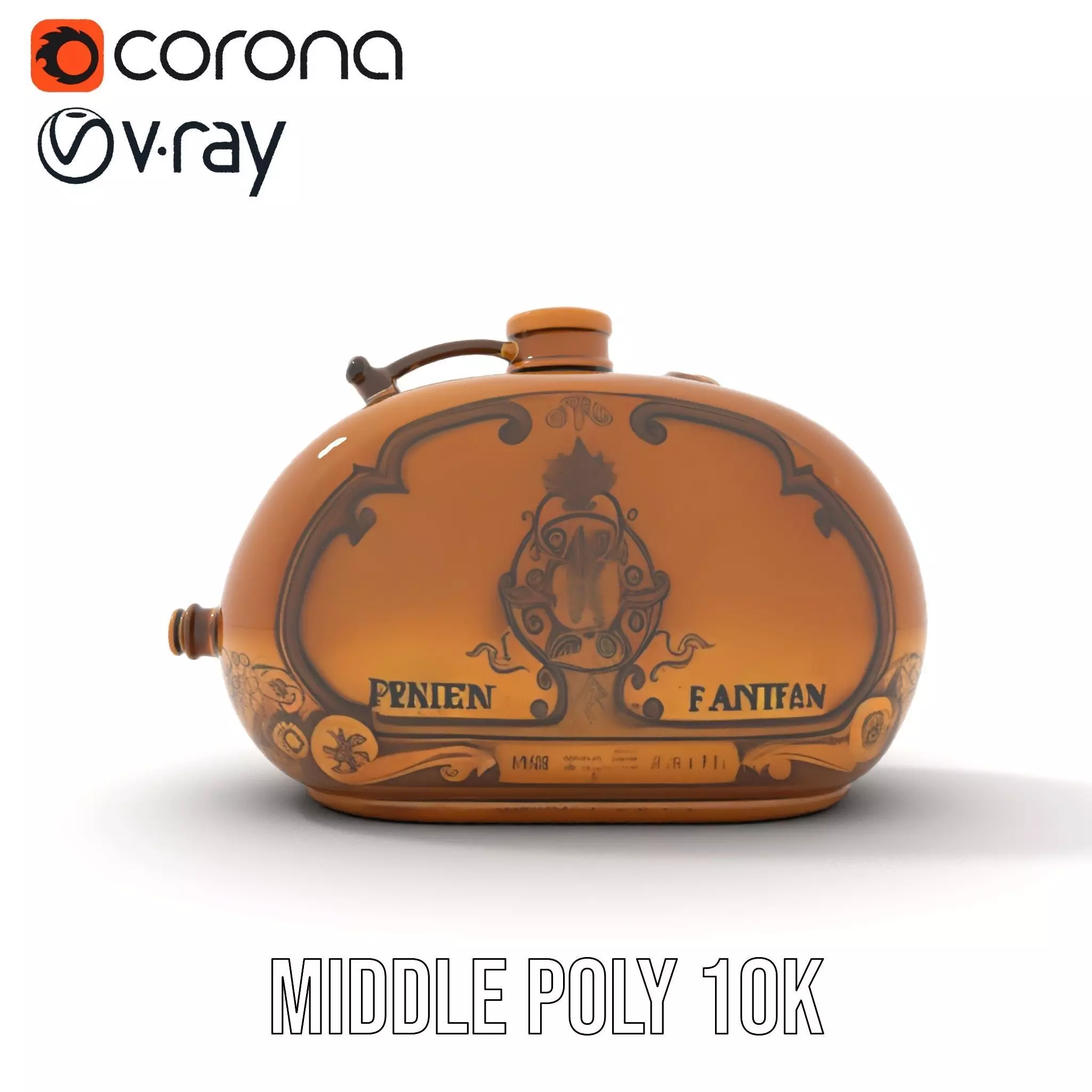 Antique Brass Canister model pack Low-poly 3D model_11