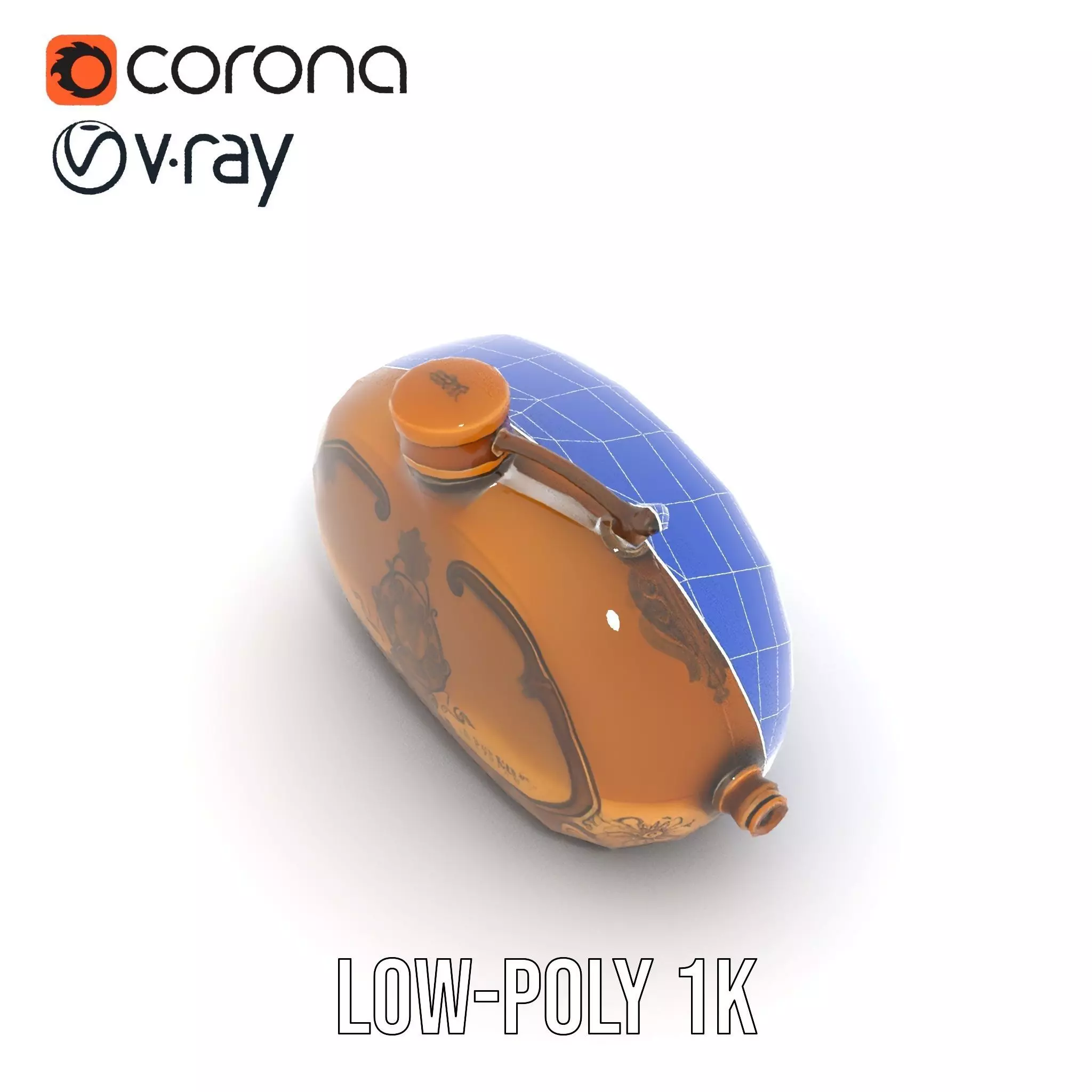 Antique Brass Canister model pack Low-poly 3D model_27