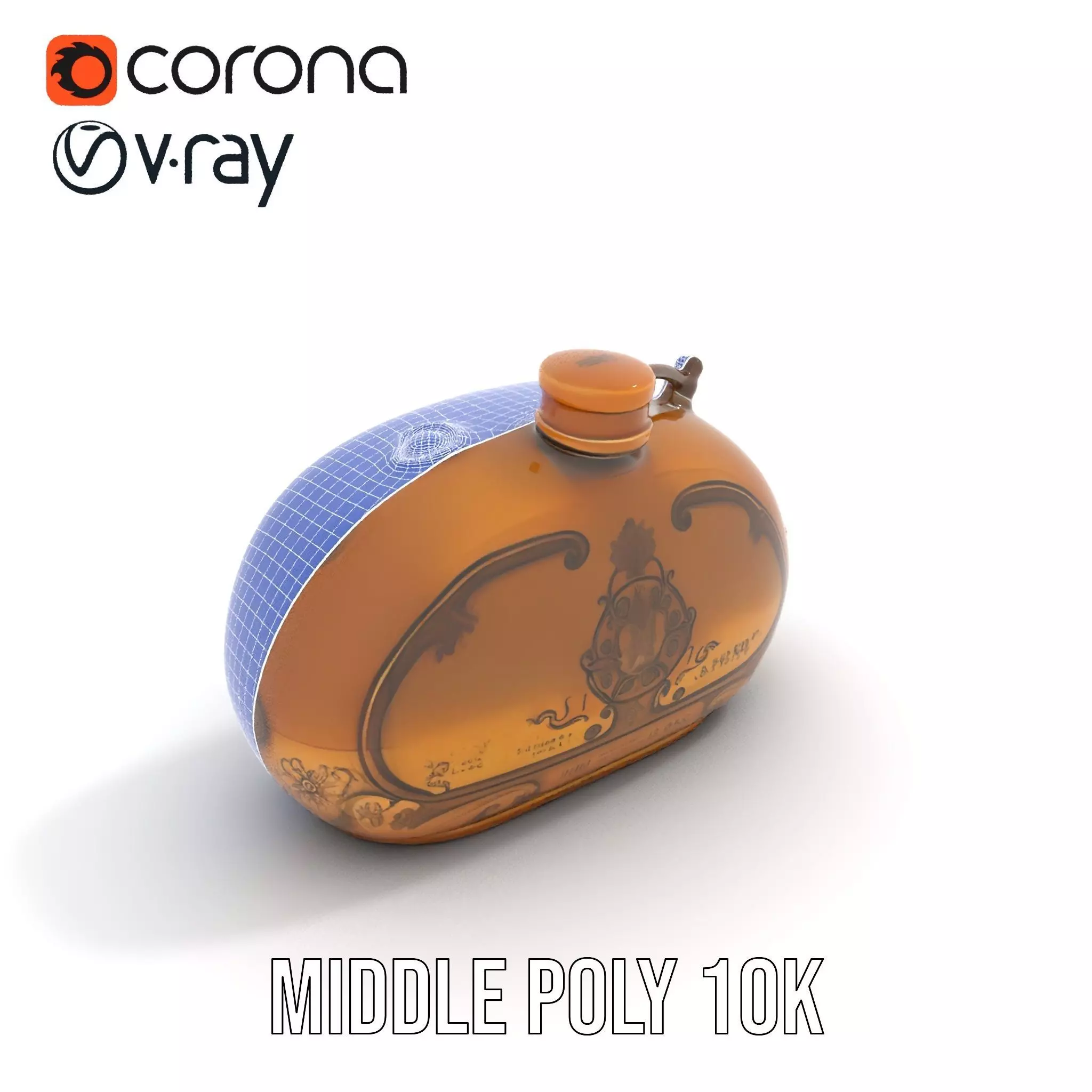 Antique Brass Canister model pack Low-poly 3D model_20