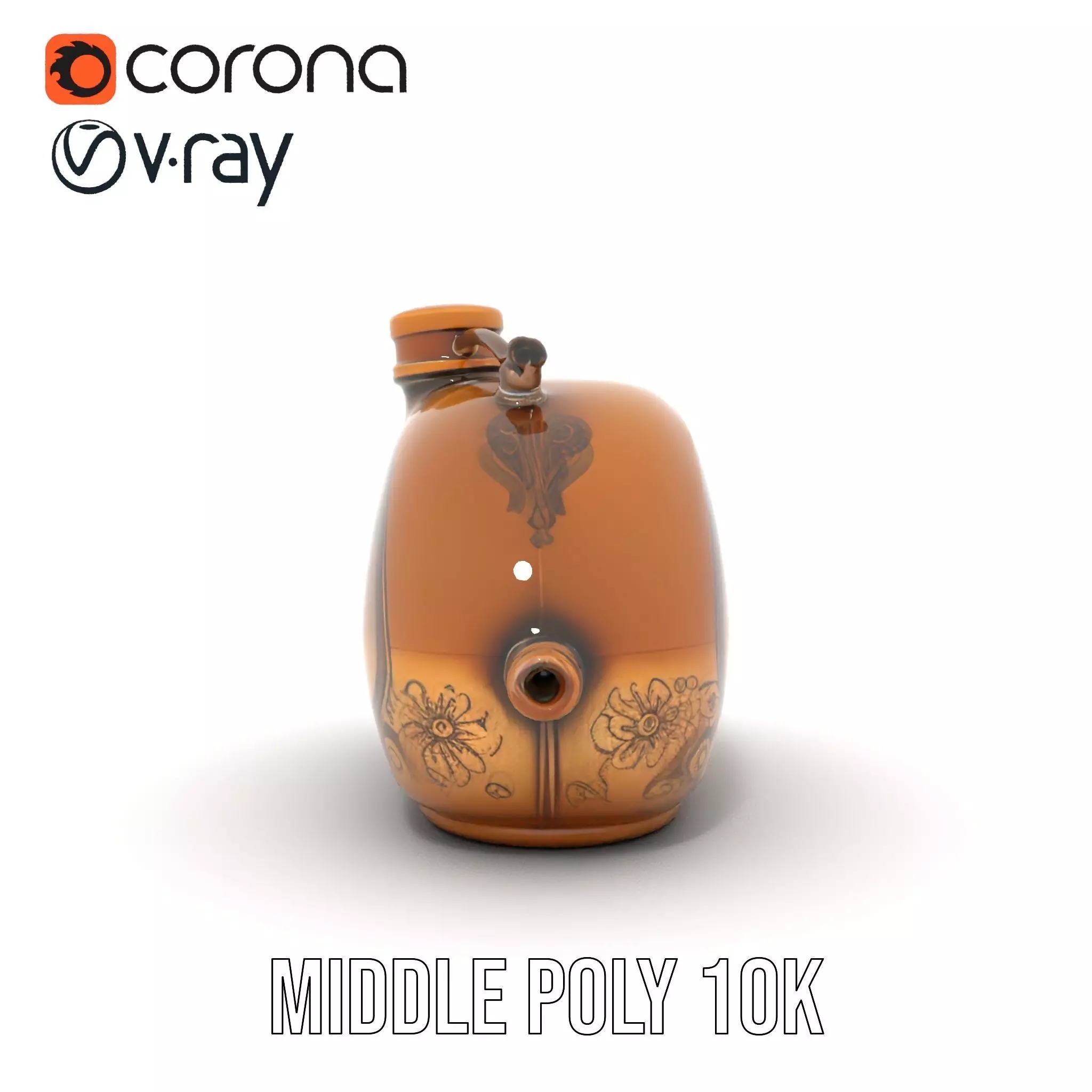 Antique Brass Canister model pack Low-poly 3D model_26