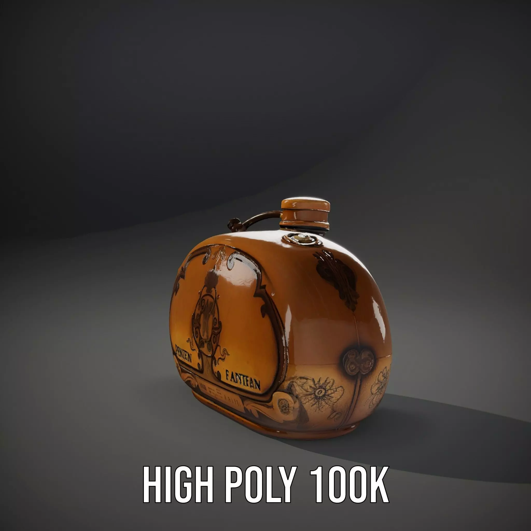 Antique Brass Canister model pack Low-poly 3D model_10