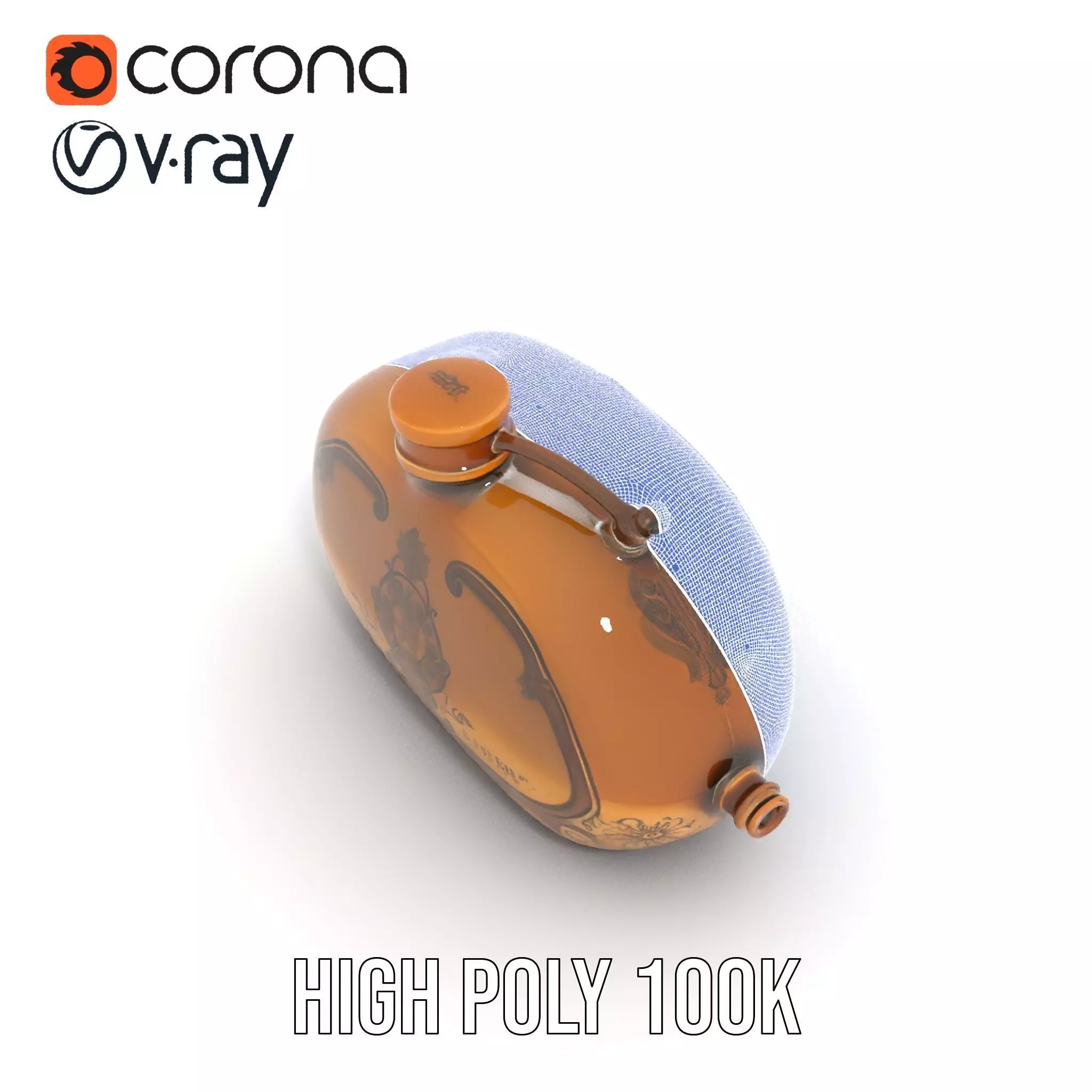 Antique Brass Canister model pack Low-poly 3D model_33