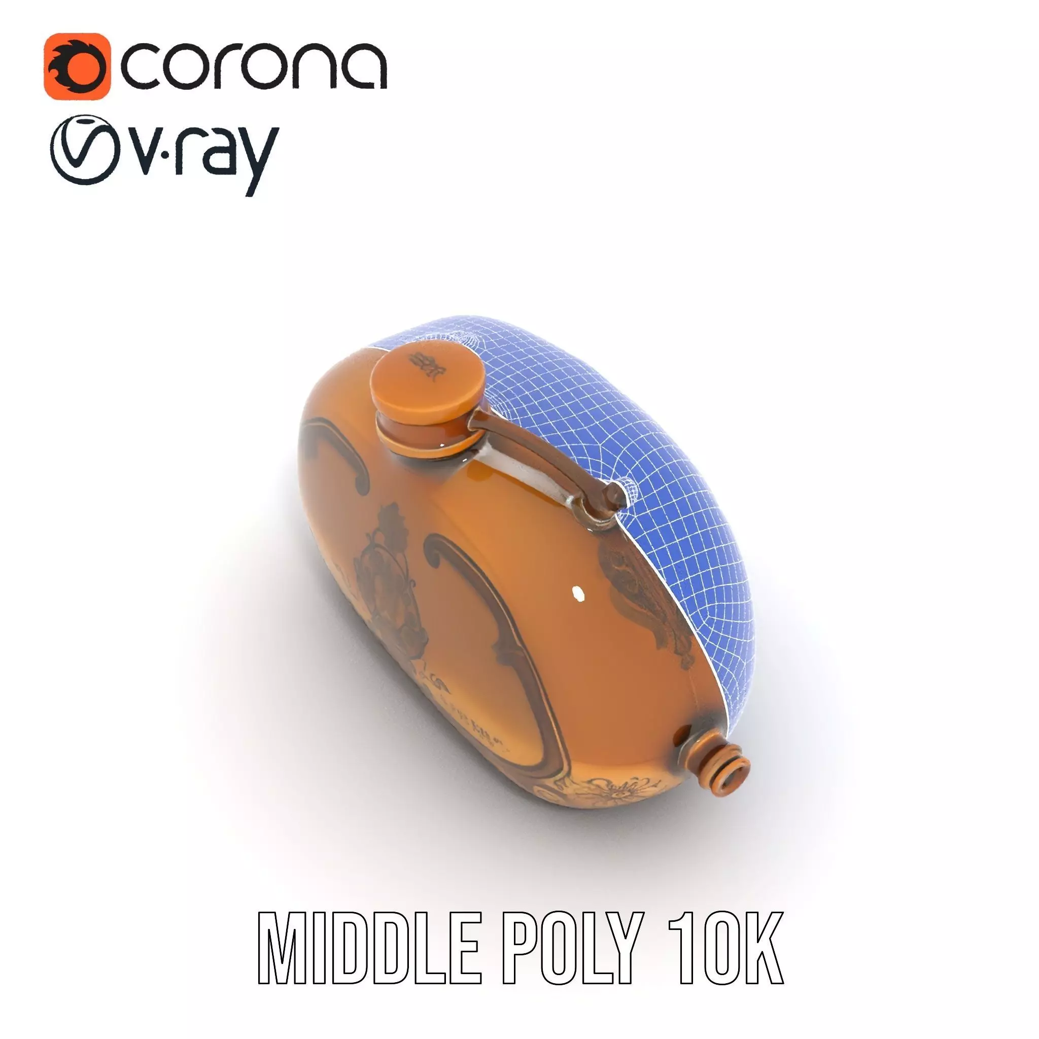 Antique Brass Canister model pack Low-poly 3D model_15