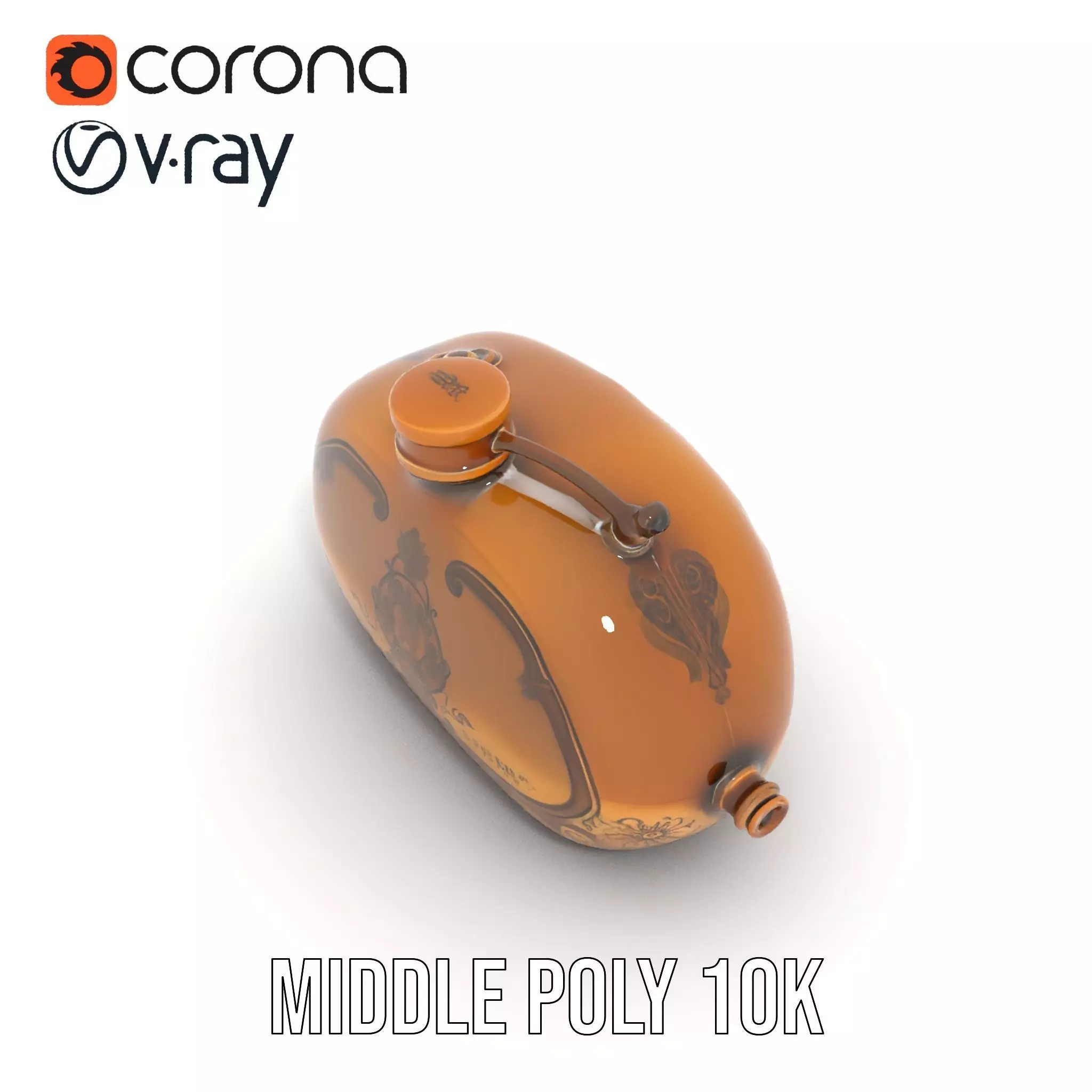 Antique Brass Canister model pack Low-poly 3D model_23