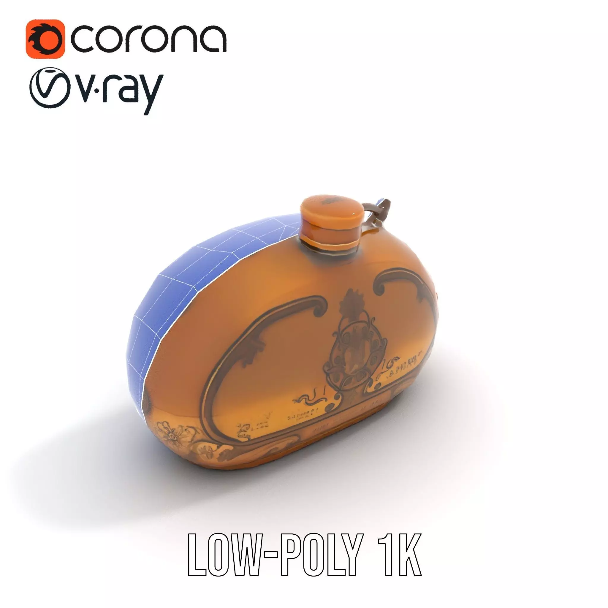 Antique Brass Canister model pack Low-poly 3D model_21