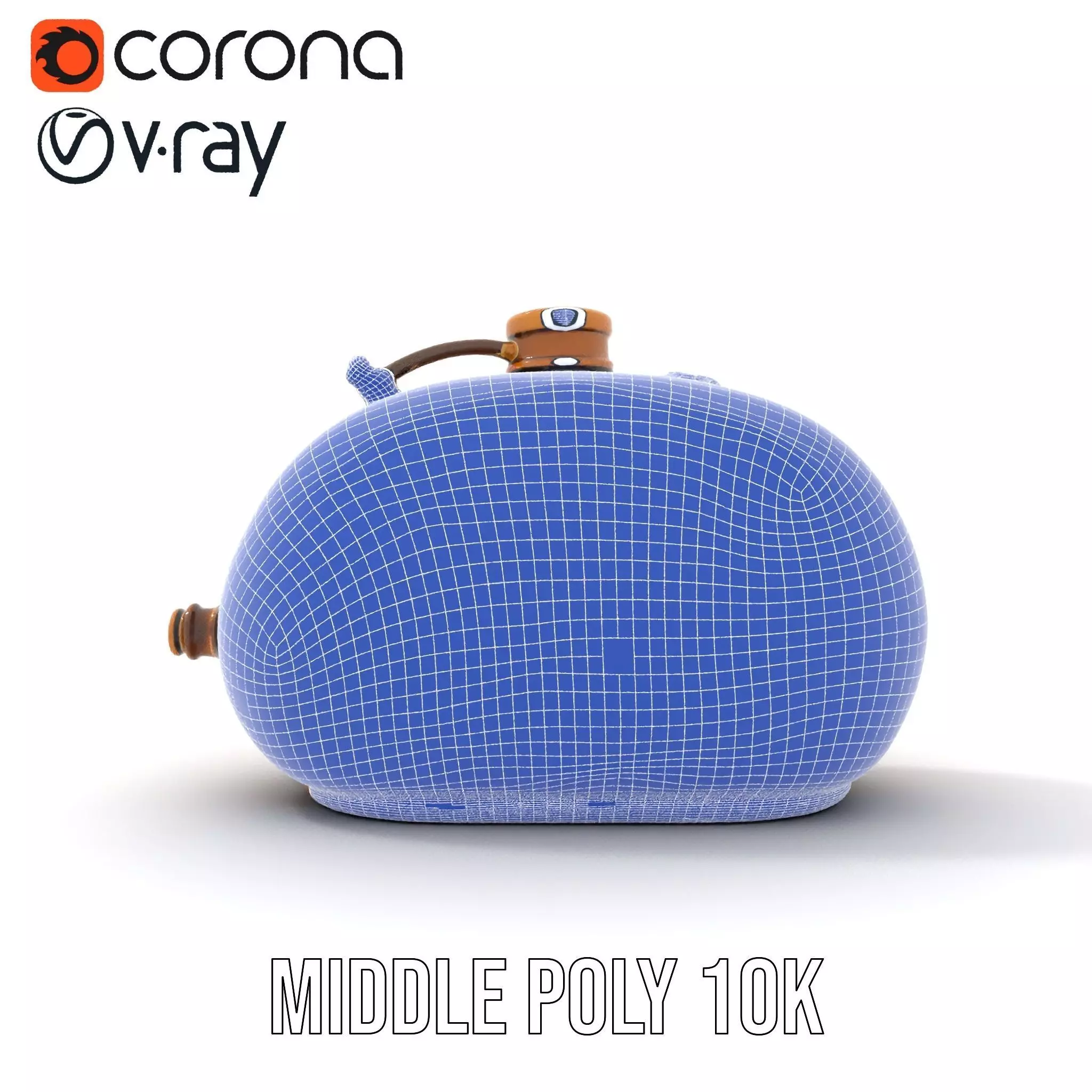 Antique Brass Canister model pack Low-poly 3D model_18