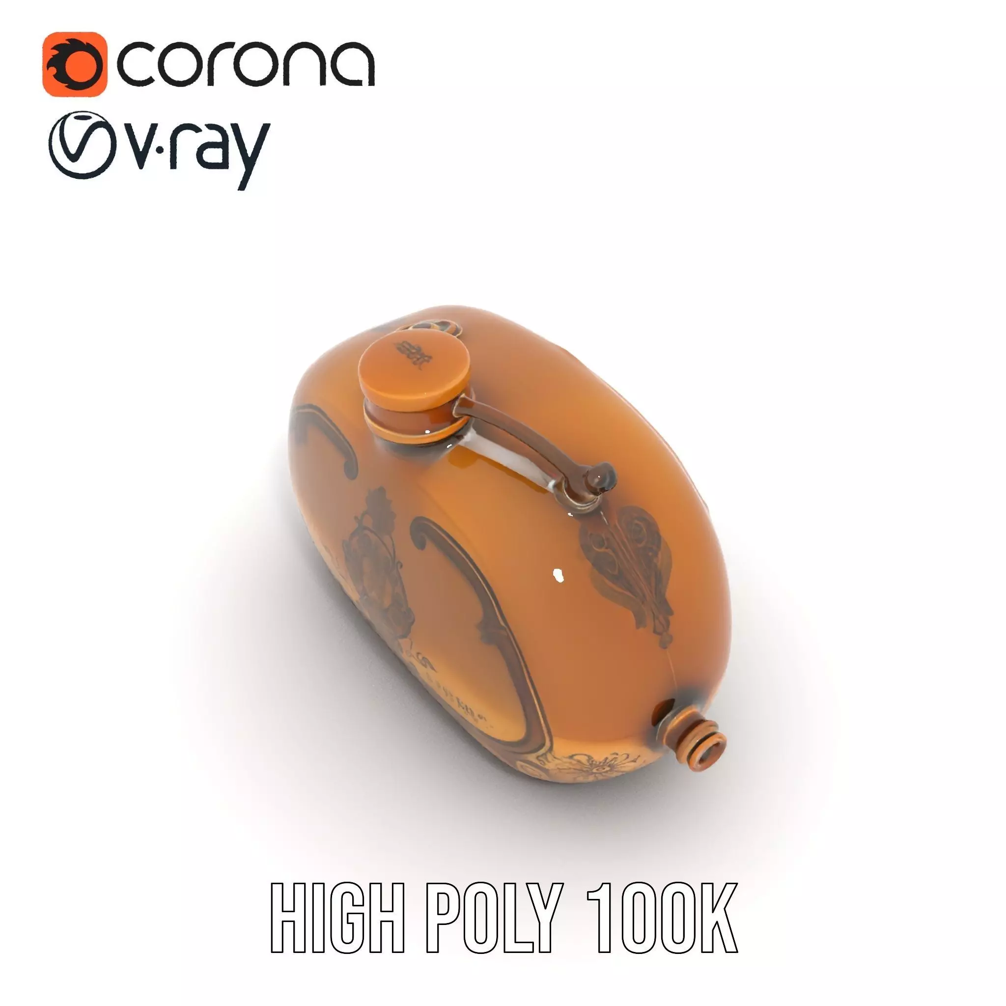 Antique Brass Canister model pack Low-poly 3D model_17