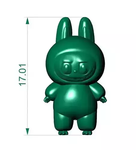 LABUBU GOLD HOLLOW 3D PENDANT JEWELLERY