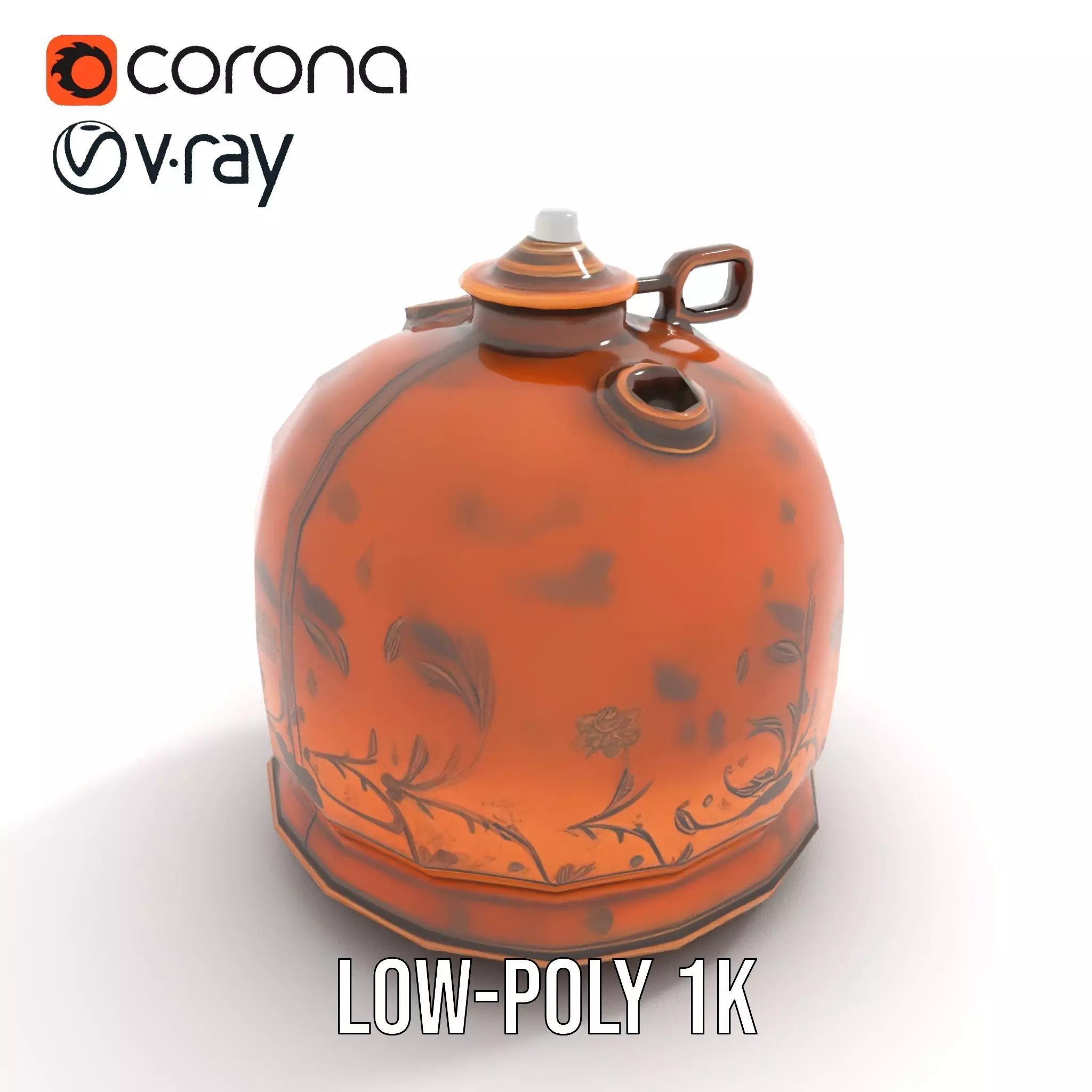 Antique Copper Jug model pack Low-poly 3D model_12