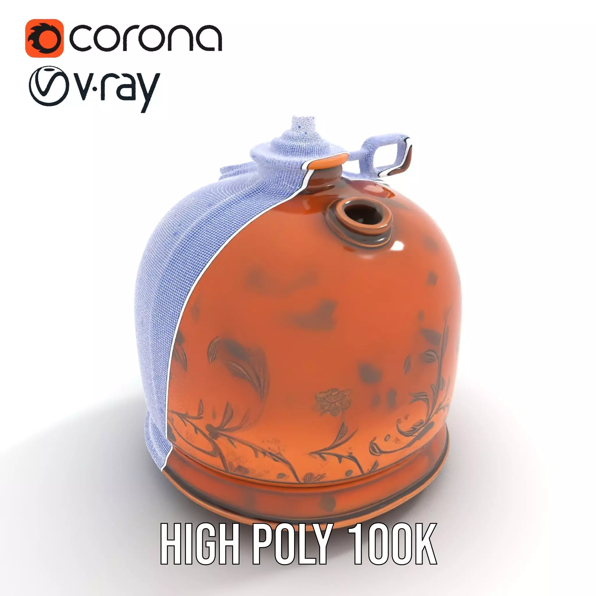 Antique Copper Jug model pack Low-poly 3D model_31