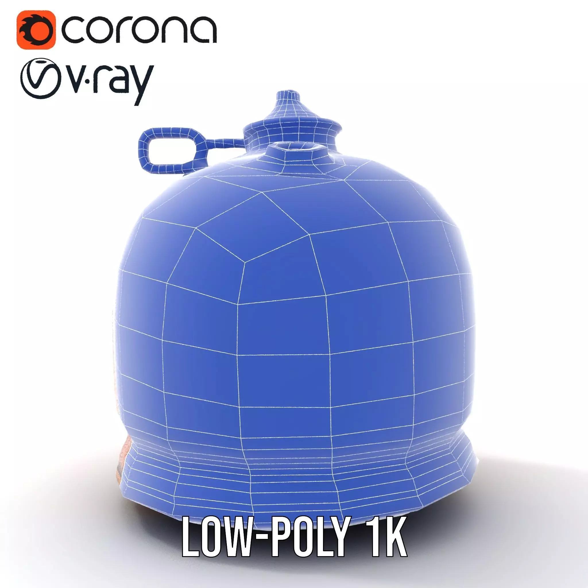 Antique Copper Jug model pack Low-poly 3D model_22