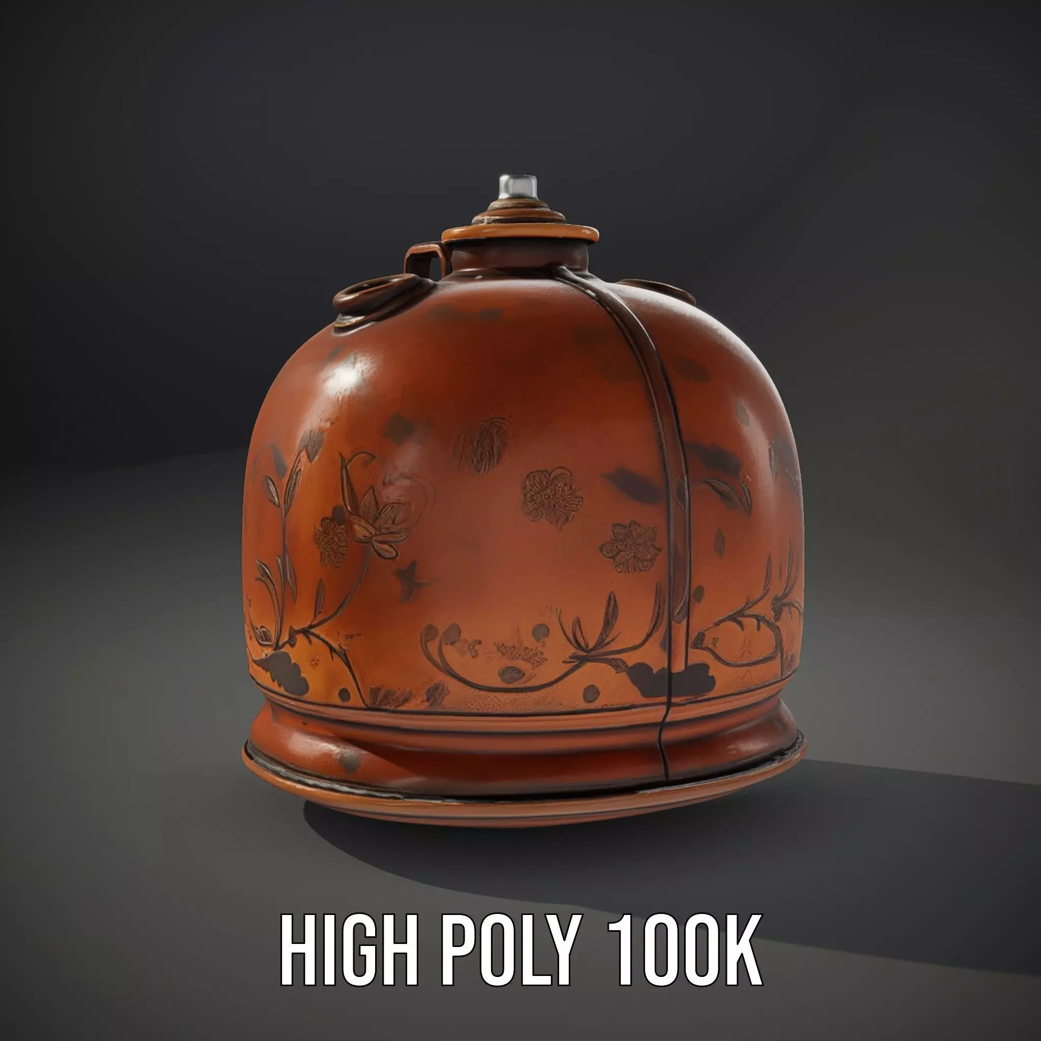 Antique Copper Jug model pack Low-poly 3D model_10