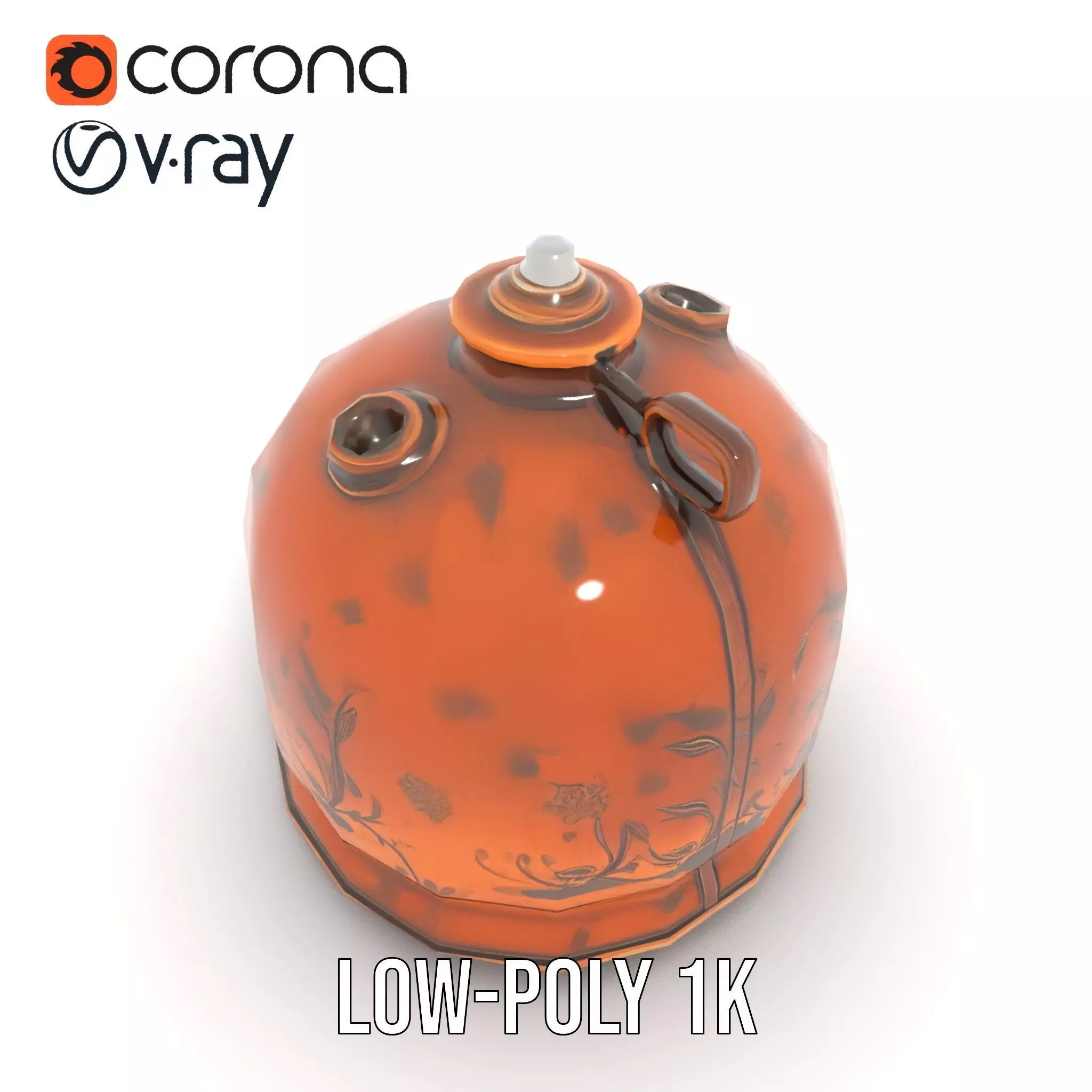 Antique Copper Jug model pack Low-poly 3D model_17