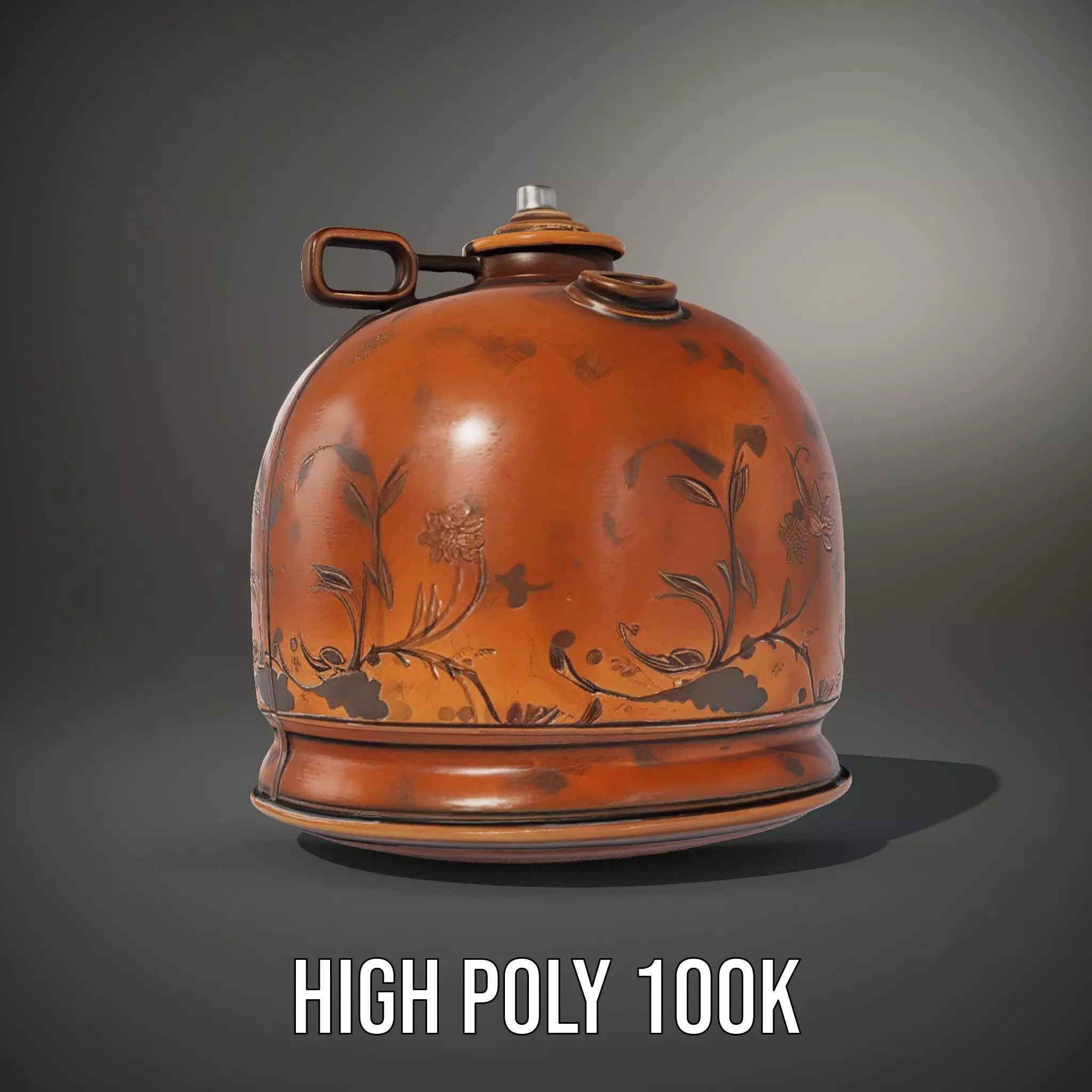 Antique Copper Jug model pack Low-poly 3D model_8