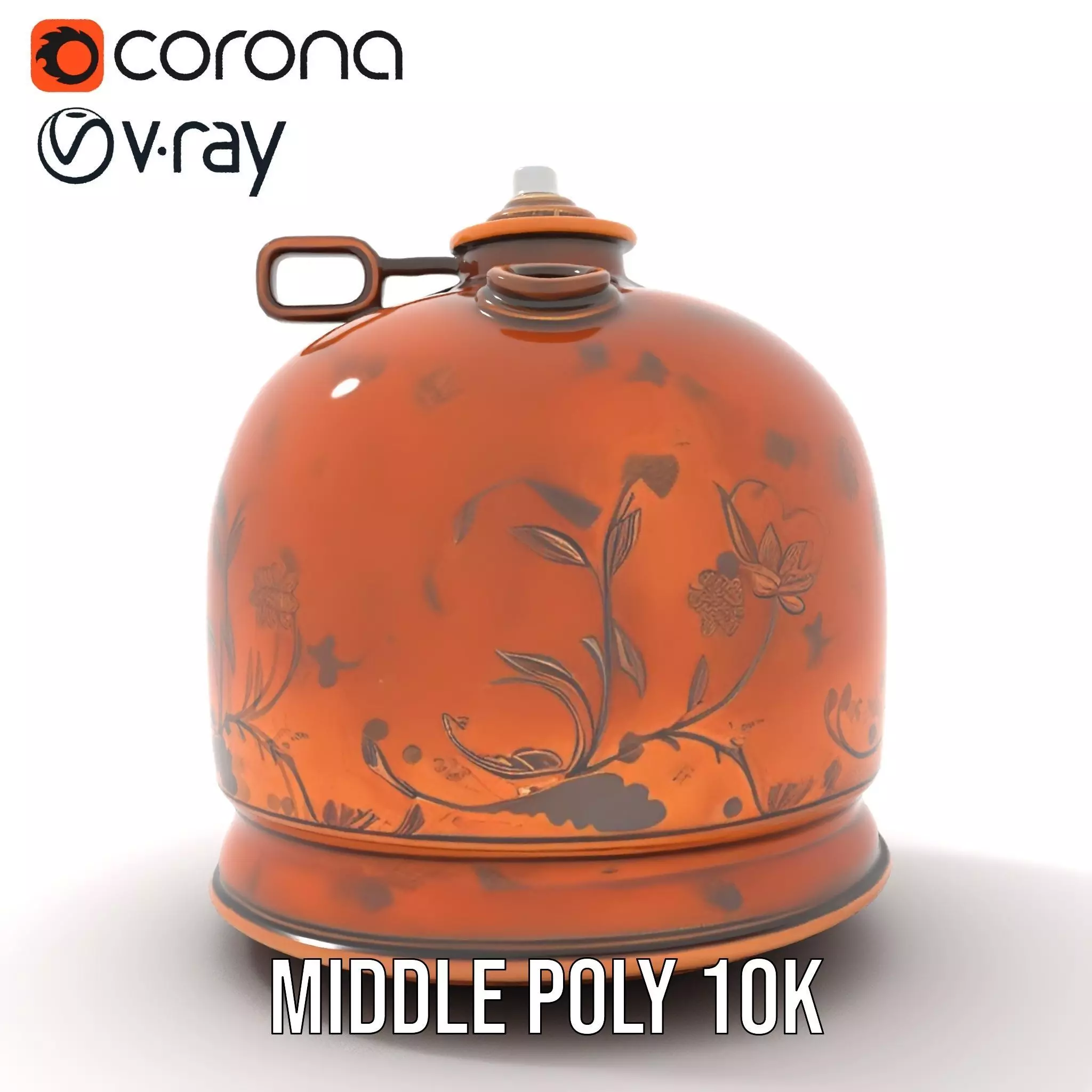 Antique Copper Jug model pack Low-poly 3D model_11
