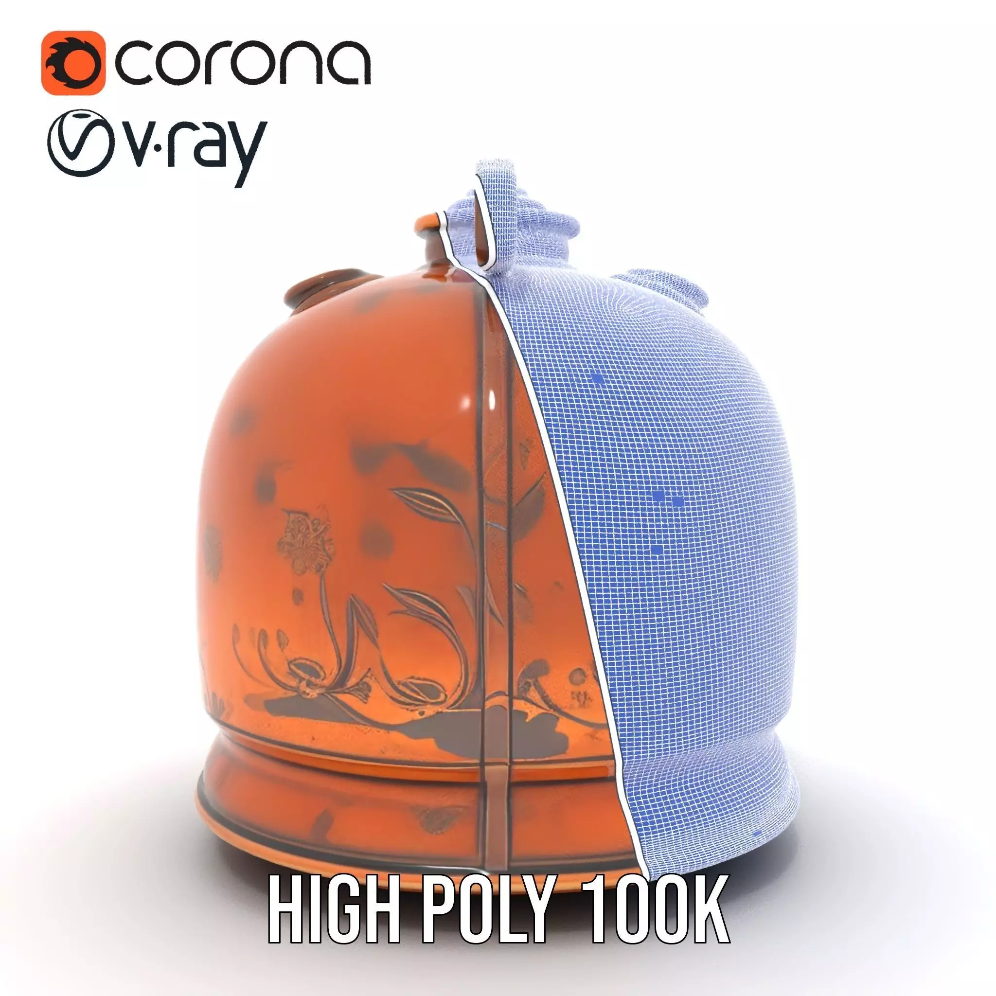 Antique Copper Jug model pack Low-poly 3D model_34