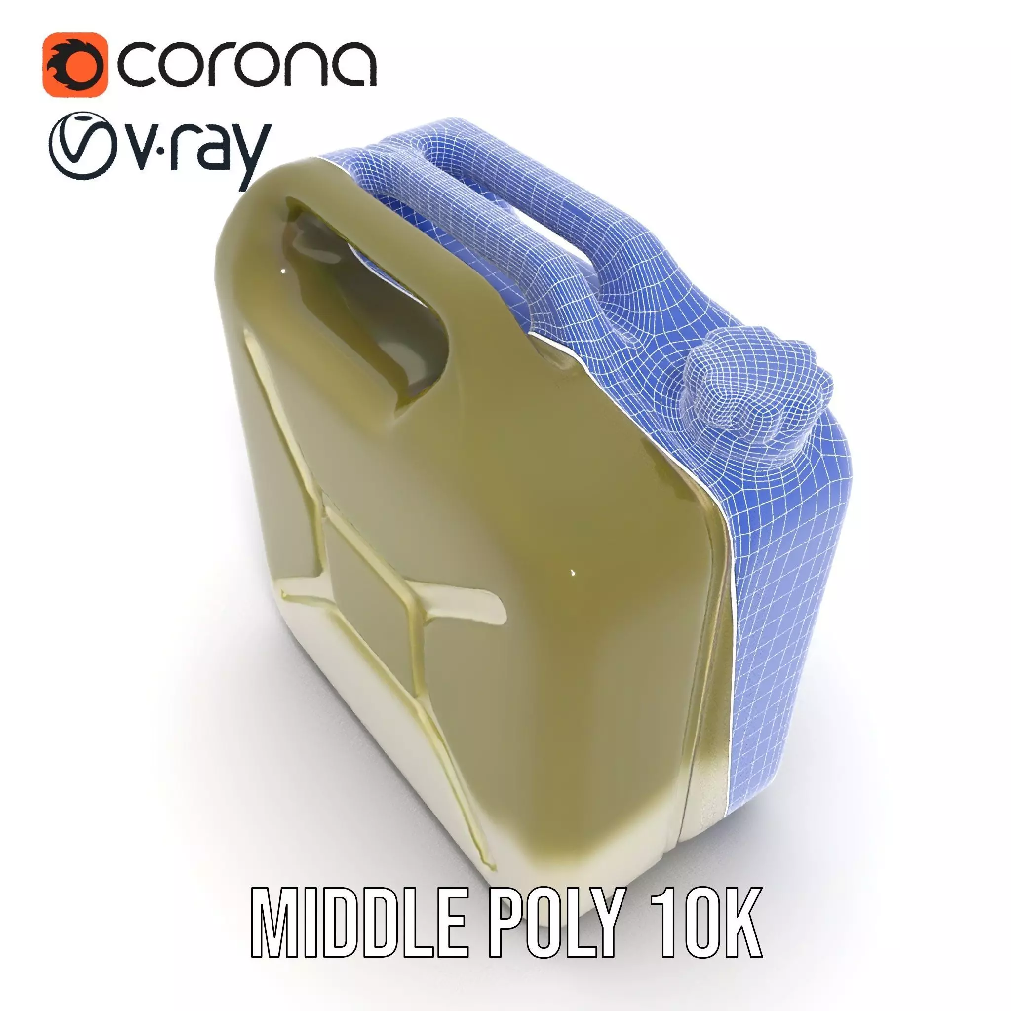 Olive Jerry Can model pack Low-poly 3D model_15