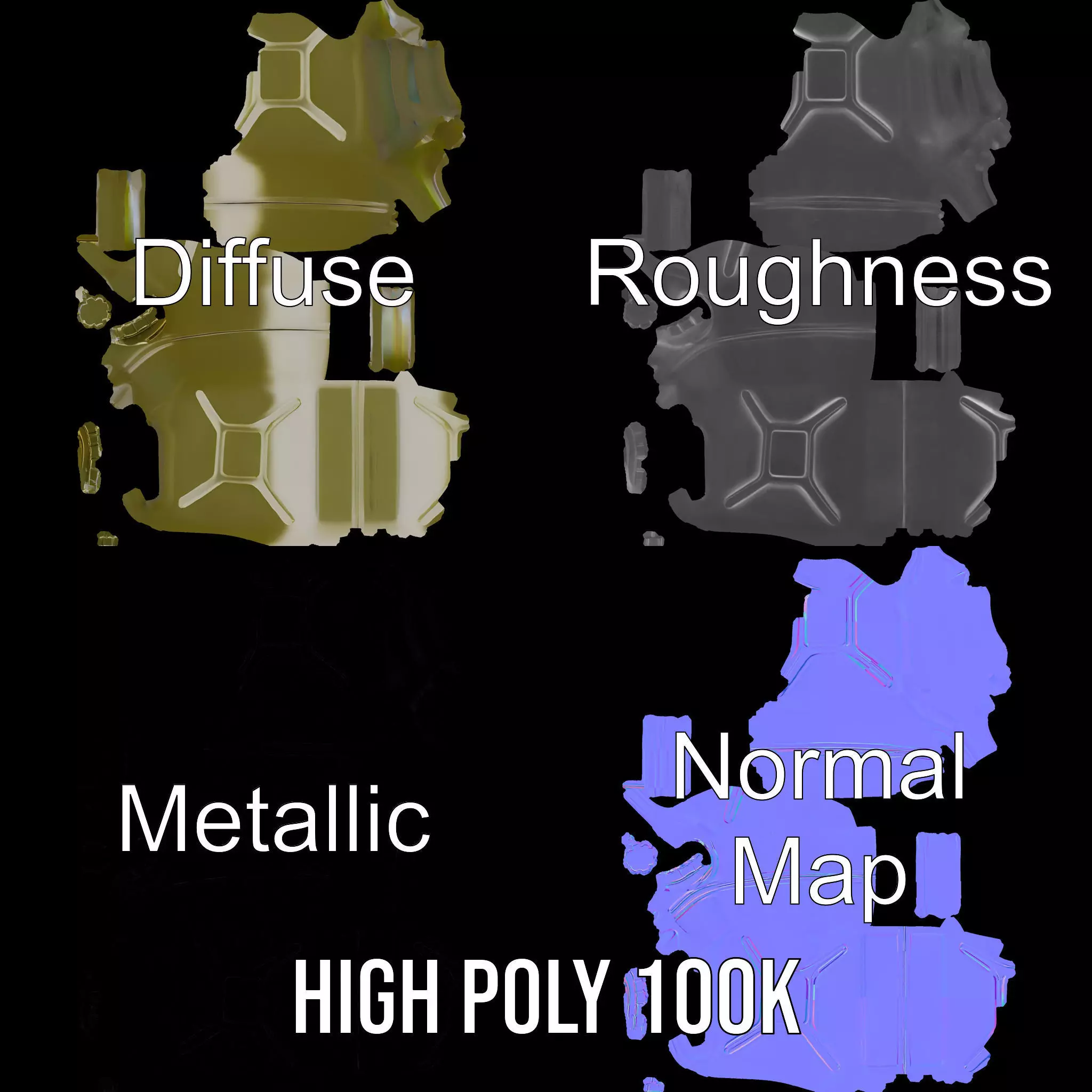 Olive Jerry Can model pack Low-poly 3D model_3