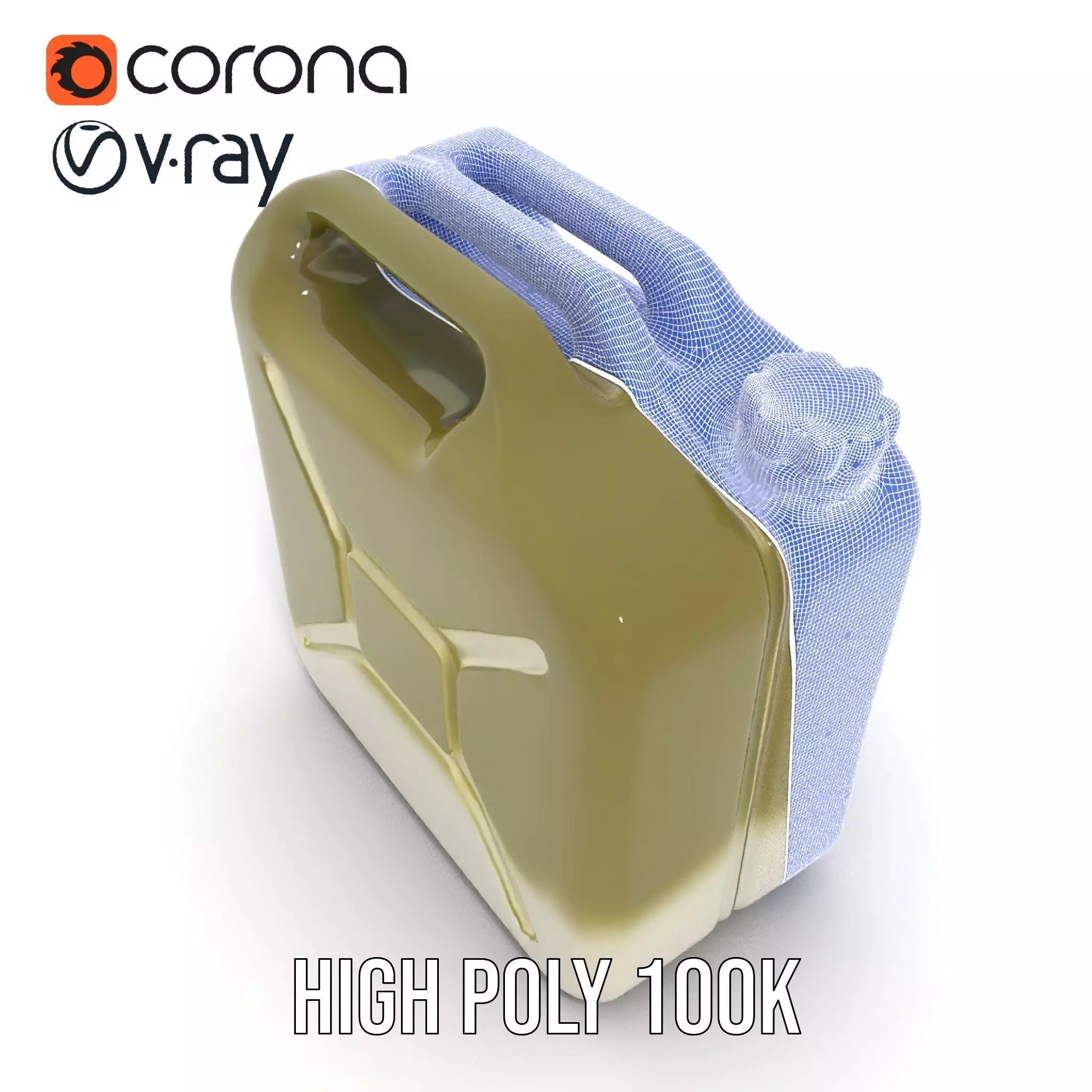 Olive Jerry Can model pack Low-poly 3D model_31
