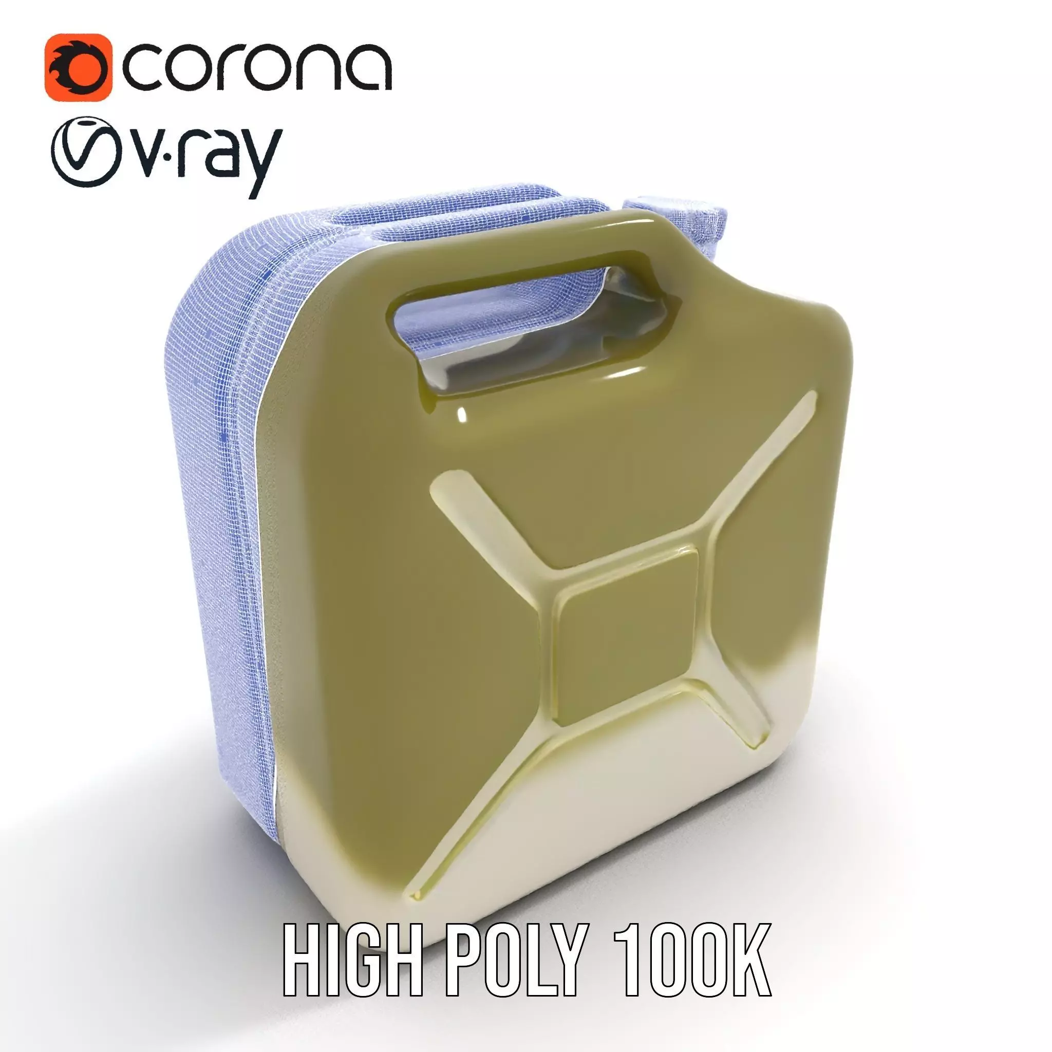 Olive Jerry Can model pack Low-poly 3D model_23