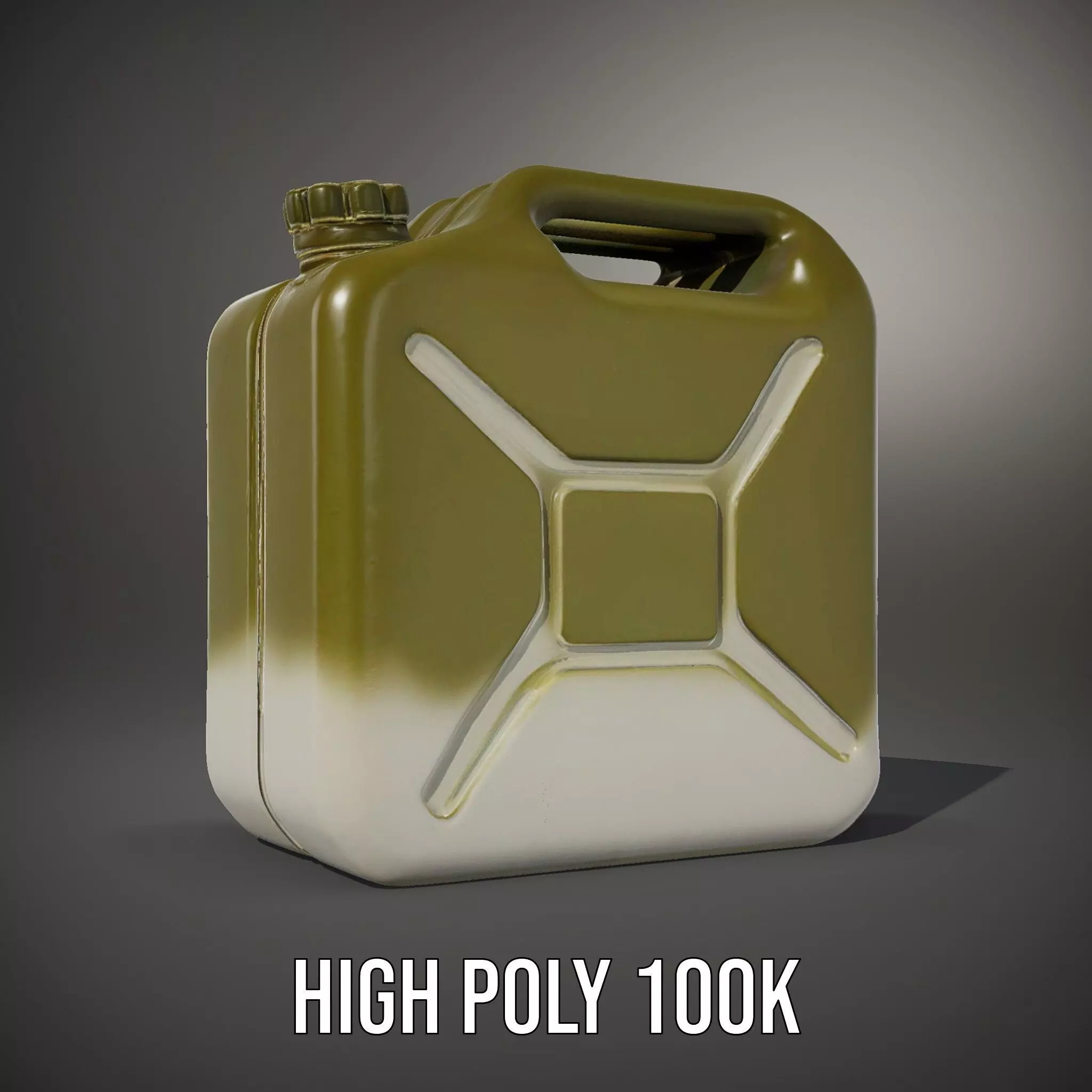 Olive Jerry Can model pack Low-poly 3D model_9