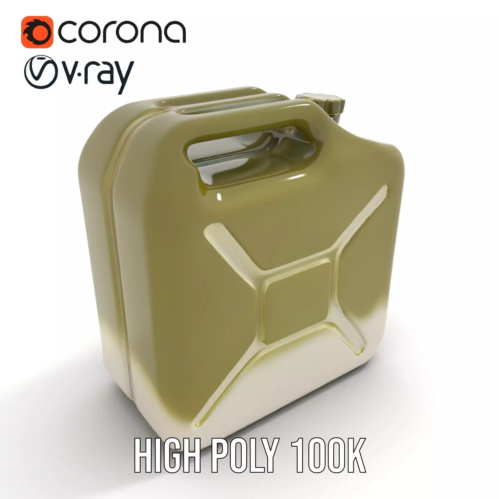 Olive Jerry Can model pack Low-poly 3D model_17