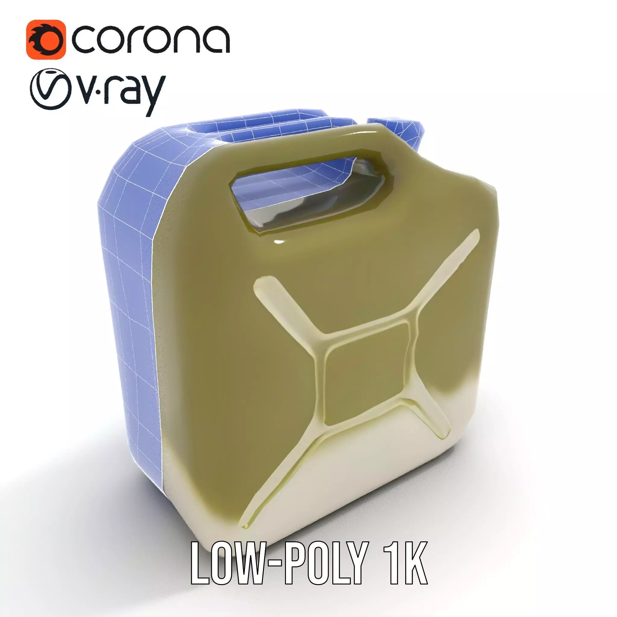 Olive Jerry Can model pack Low-poly 3D model_30